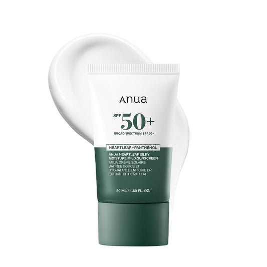 Heartleaf Silky Moisture Sun Cream SPF50+/PA++++ - Αντηλιακή κρέμα για ευαίσθητο δέρμα