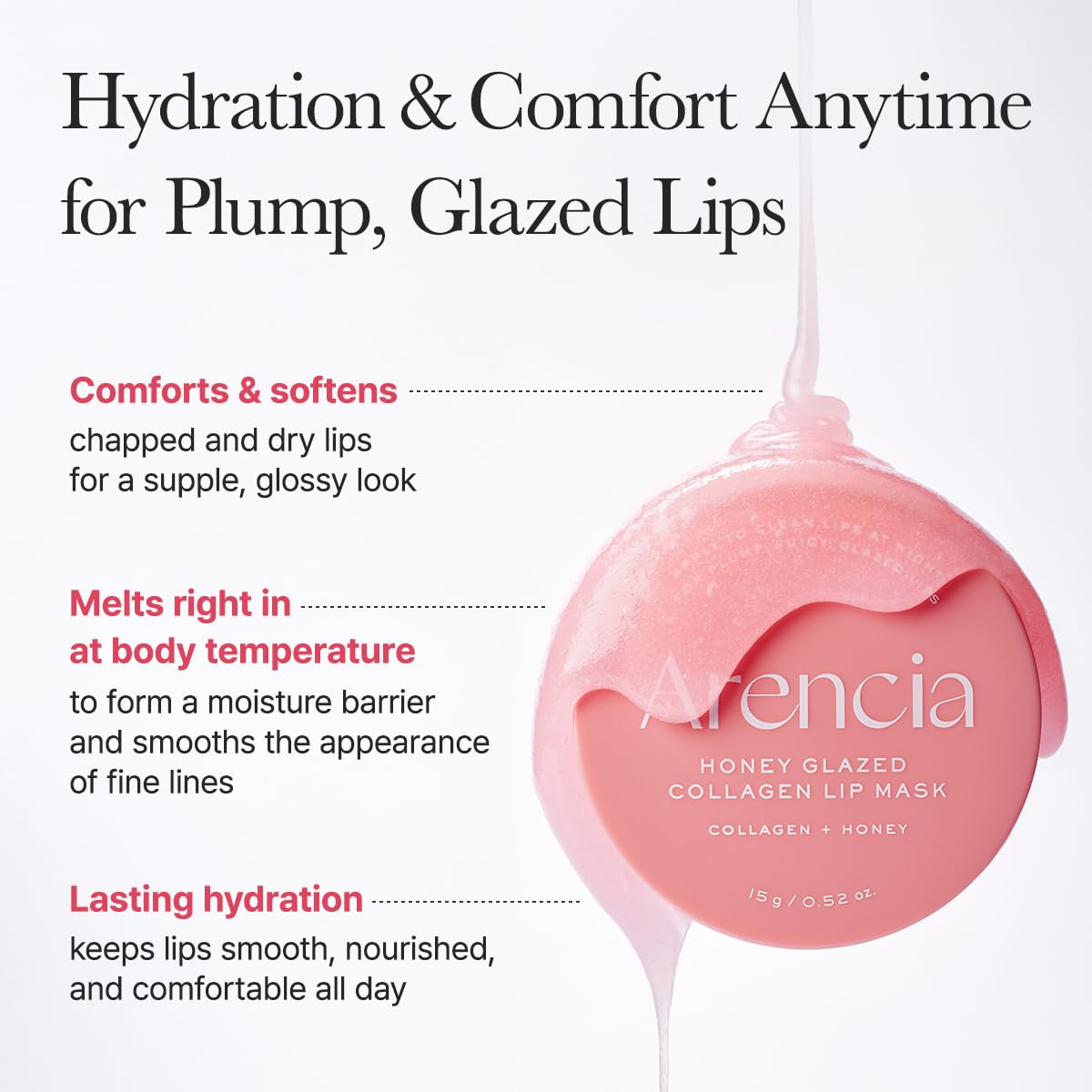 Honey Glazed Collagen Lip Mask - Εντατική Μάσκα Χειλιών για Ενυδάτωση & Όγκο