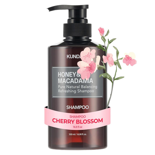 Honey & Macadamia Natural Shampoo Cherry Blossom - Σαμπουάν Ενυδάτωσης & Λάμψης με Άνθος κερασιάς