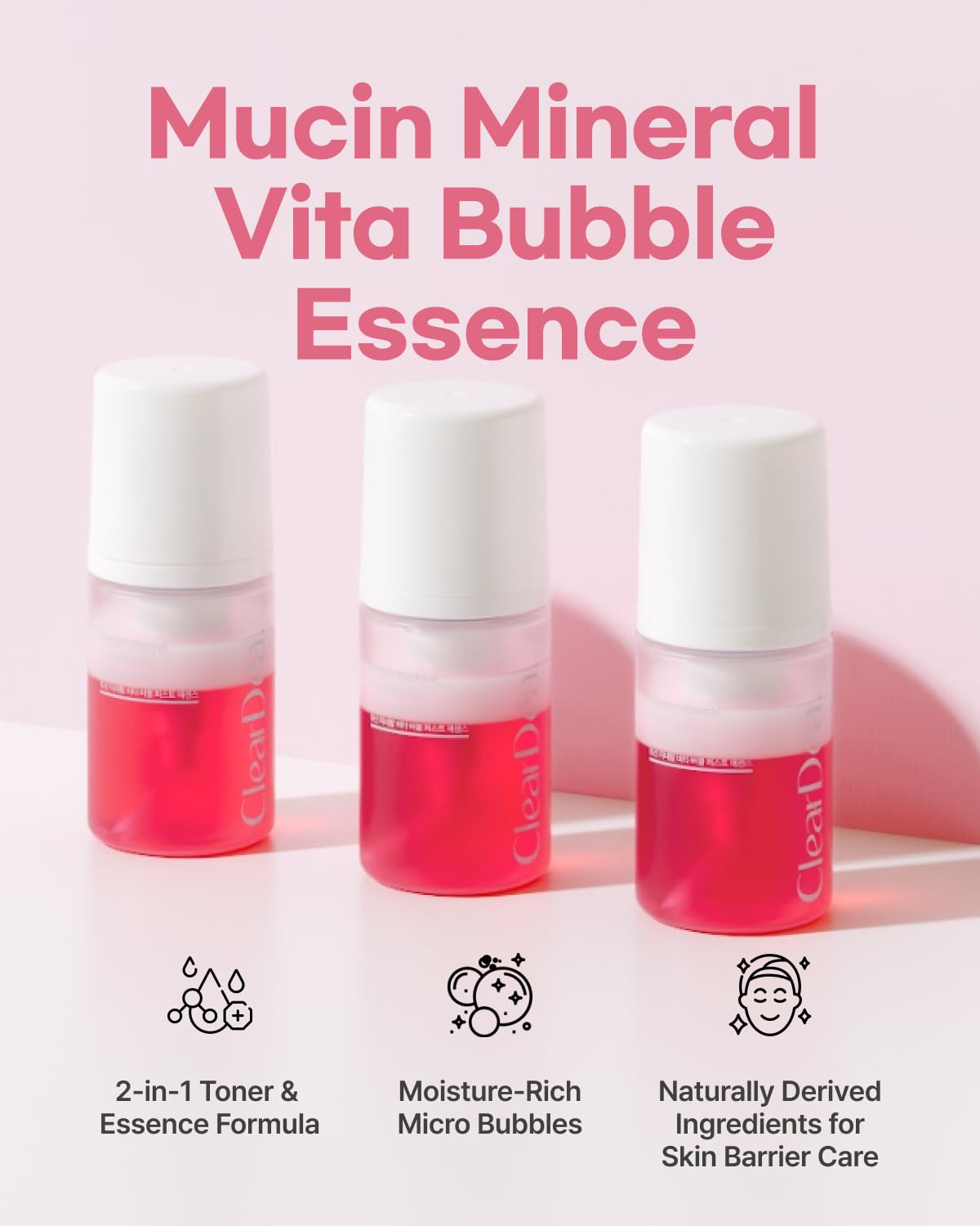 Mucin Mineral Vita Bubble First Essence - Αναζωογονητική Essence με Mucin & Κολλαγόνο