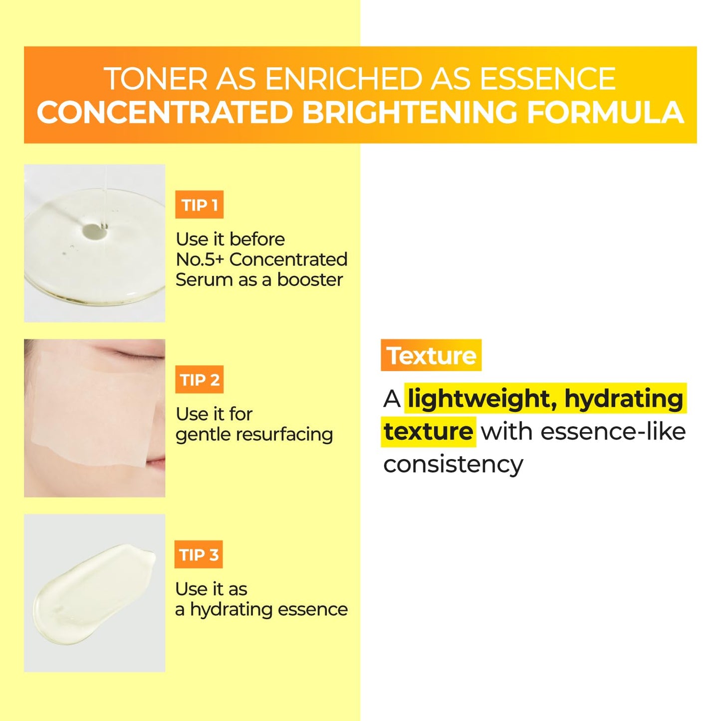 No.5+ Glutathione Vitamin Concentrated Toner - No.5+ Glutathione Vitamin Concentrated Toner – Τονωτική Λοσιόν Προσώπου με Γλουταθειόνη, Βιταμίνη C & Νιασιναμίδη