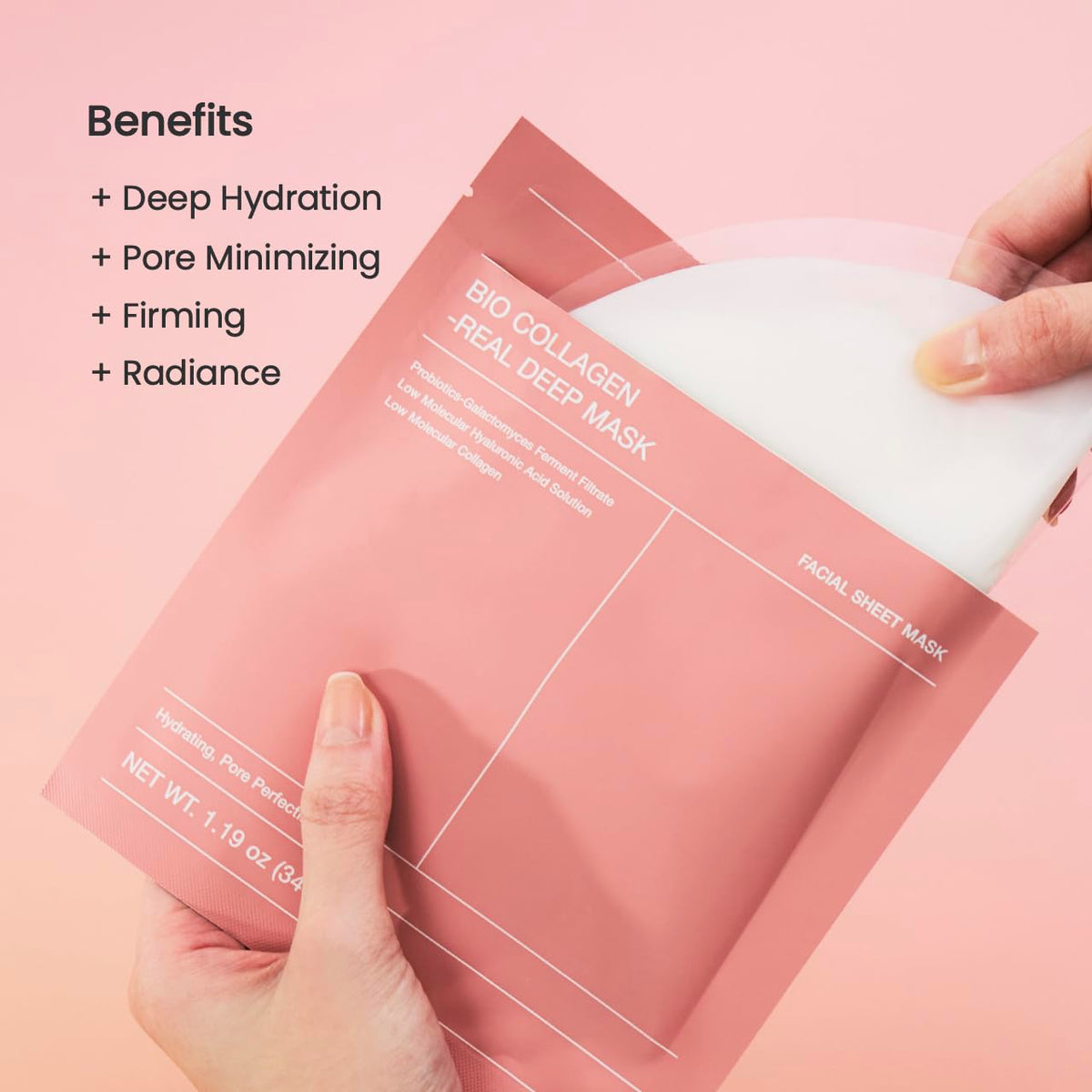 Bio-Collagen Real Deep Mask - Ενυδατική μάσκα για σύσφιξη, λάμψη