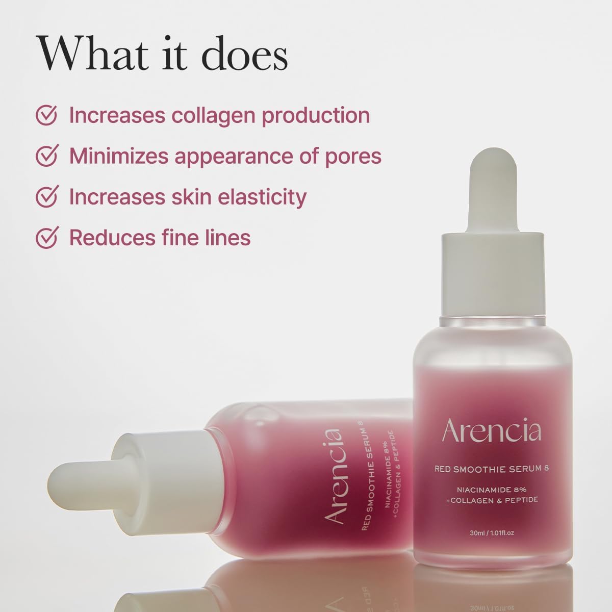 Fresh Red Smoothie Serum 8 - Ορός Λάμψης & Αντιγήρανσης με Νιασιναμίδη, Ροδέλαιο, Κολλαγόνο & 5 Πεπτίδια