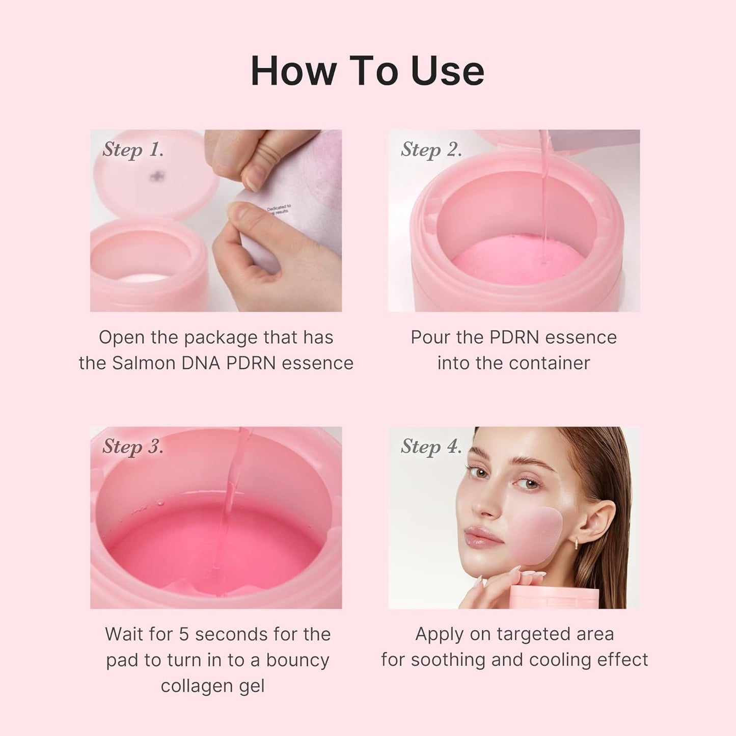 PDRN Pink Collagen Toning Gel Toner Pad - Επιθέματα εντατικής ενυδάτωση, σύσφιξης & λάμψης