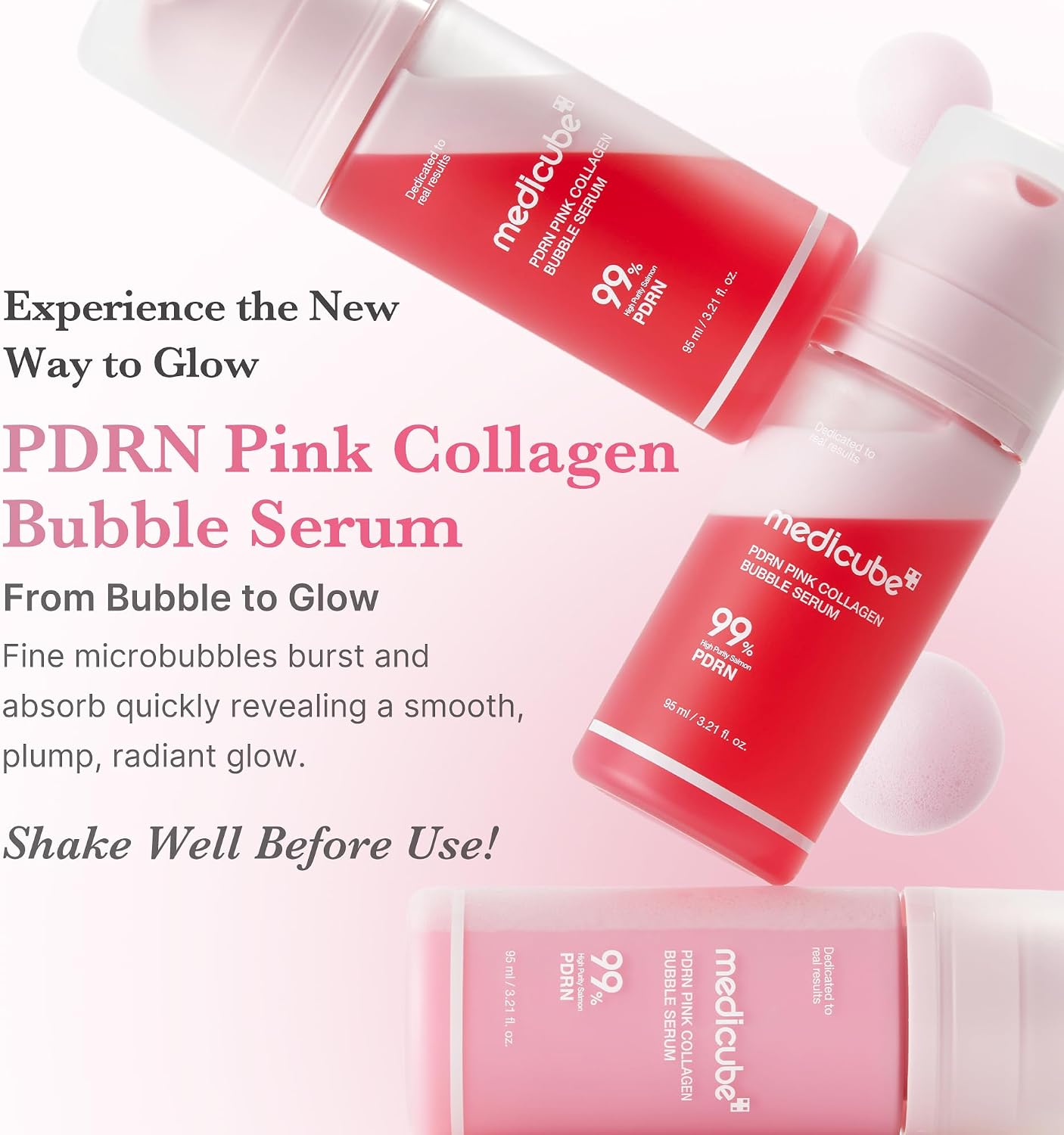 PDRN Pink Collagen Bubble Serum – Serum Προσώπου με Μικροφυσαλίδες για Λάμψη, Ενυδάτωση & Ελαστικότητα με PDRN & Κολλαγόνο
