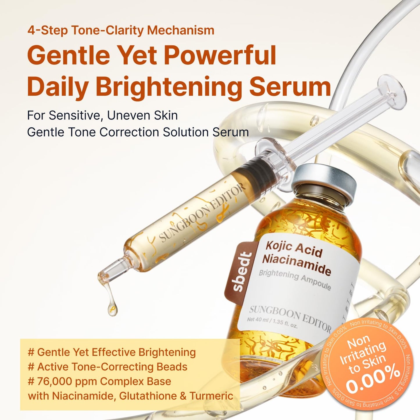 Kojic Acid Niacinamide Brightening Ampoule 40ml – Αμπούλα Λάμψης & Κατά των Κηλίδων με Kojic Acid