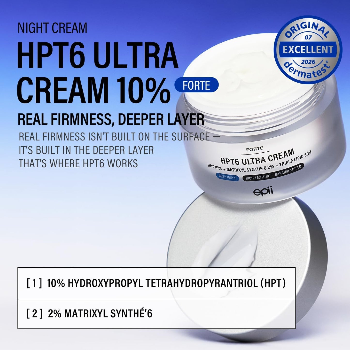 HPT6 Ultra Cream 10% Forte – Εντατική Συσφικτική & Plumping Κρέμα με 10% HPT, 2% Matrixyl Synthé’6 & Ceramides