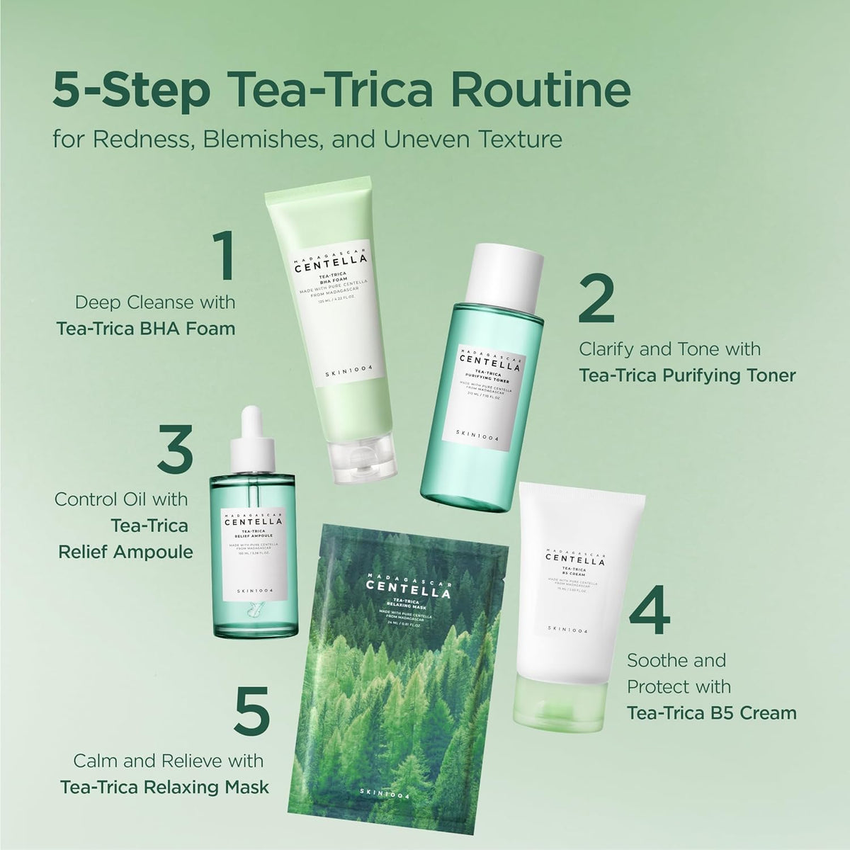 Madagascar Centella Tea Trica BHA Foam - Αφρός καθαρισμού για δέρμα με ακμή