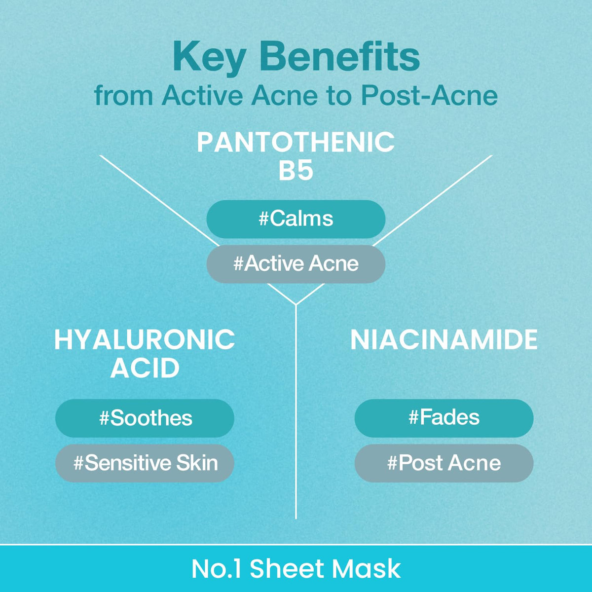 No.1 Pantothenic B5 Hyaluronic Active Clear Mask – Καταπραϋντική Μάσκα Προσώπου για Ατέλειες & Ενυδάτωση με B5 και Υαλουρονικό Οξύ
