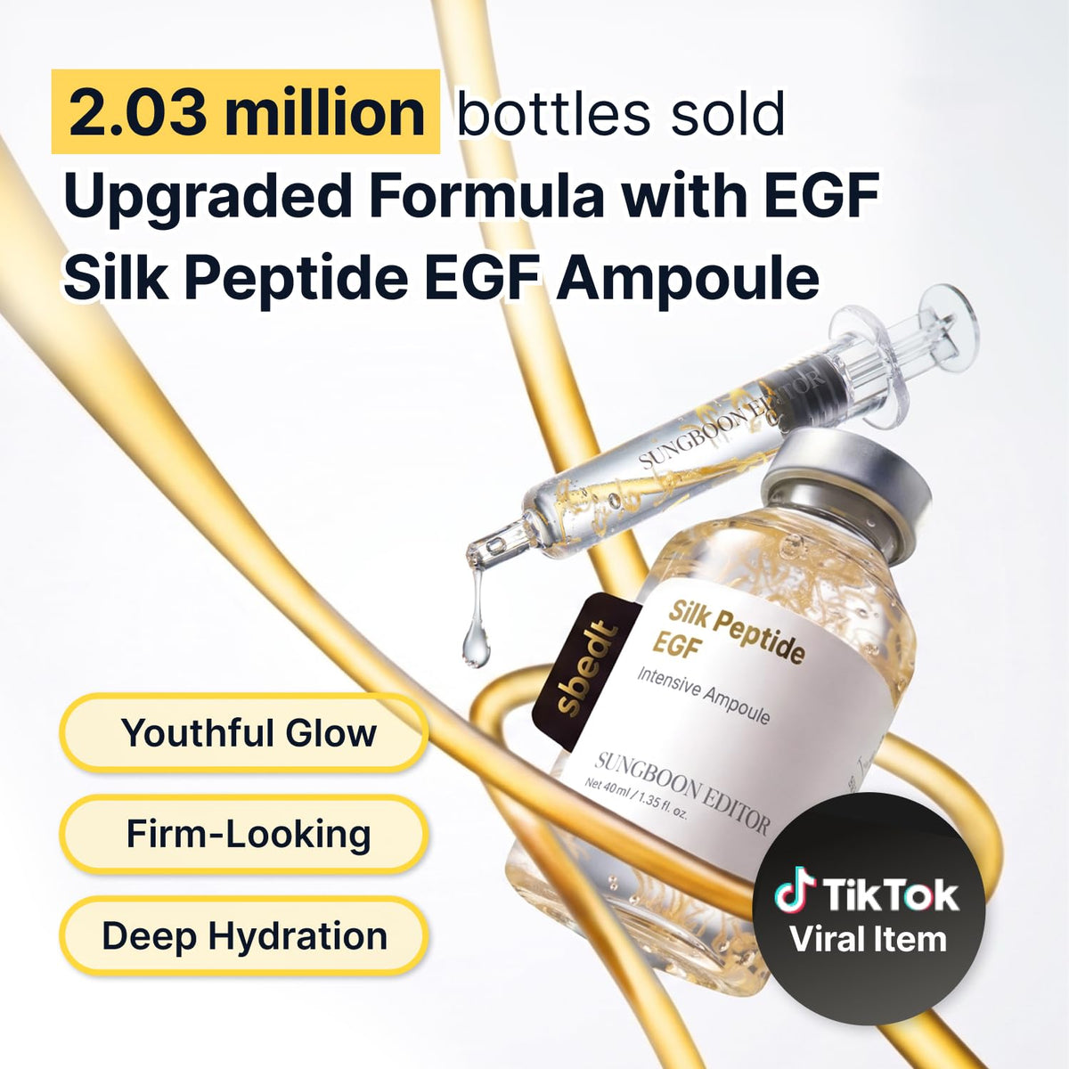 Silk Peptide EGF Intensive Ampoule - Εντατικός Αντιγηραντικός Ορός Προσώπου με Πεπτίδια Μεταξιού, EGF & Κολλαγόνο