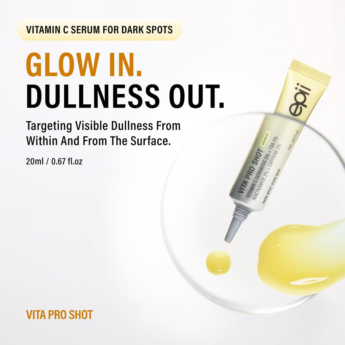 Vita Pro Shot – Ορός Λάμψης & Δυσχρωμιών με 5% Vitamin C, Niacinamide & Tranexamic Acid