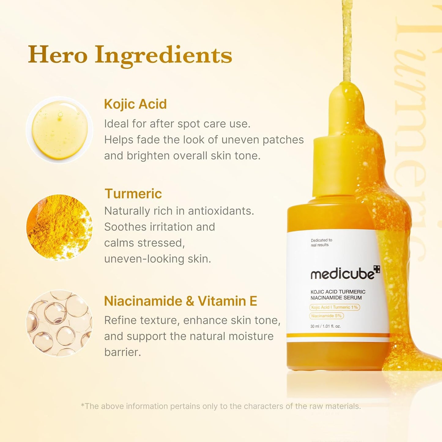 Kojic Acid Turmeric Niacinamide Serum - Ορός Προσώπου για Λάμψη, Ομοιόμορφο Τόνο και Ενυδάτωση