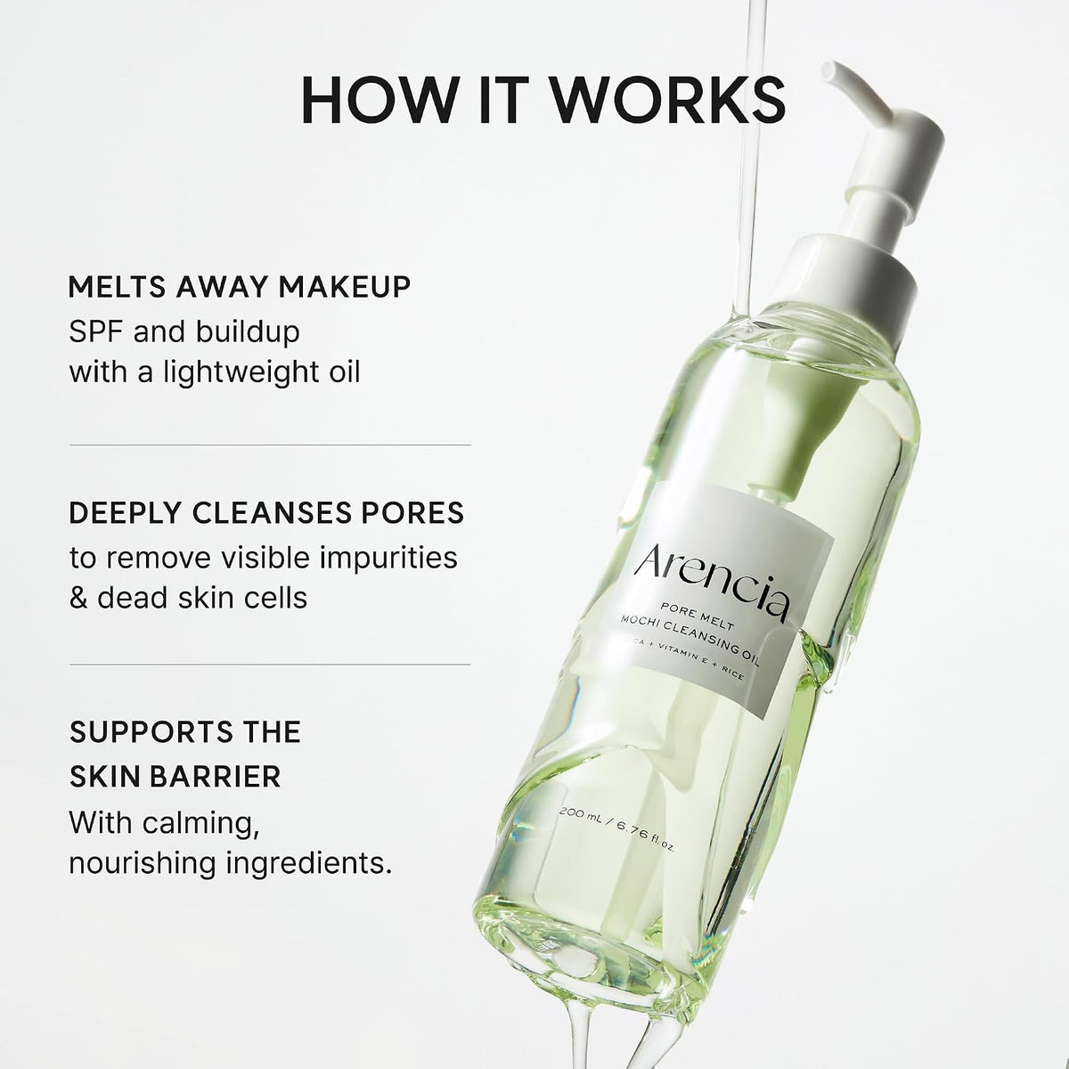 Pore Melt Mochi Cleansing Oil – Λάδι Καθαρισμού Προσώπου για Πόρους & Μακιγιάζ με Rice Amino Acids και Cica