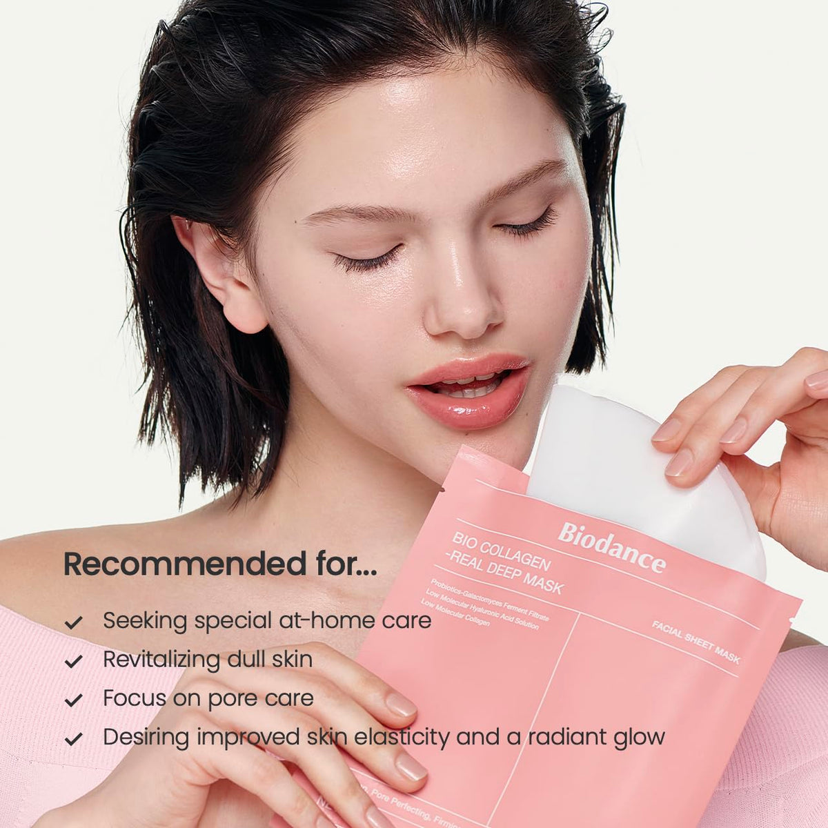 Bio-Collagen Real Deep Mask - Ενυδατική μάσκα για σύσφιξη, λάμψη