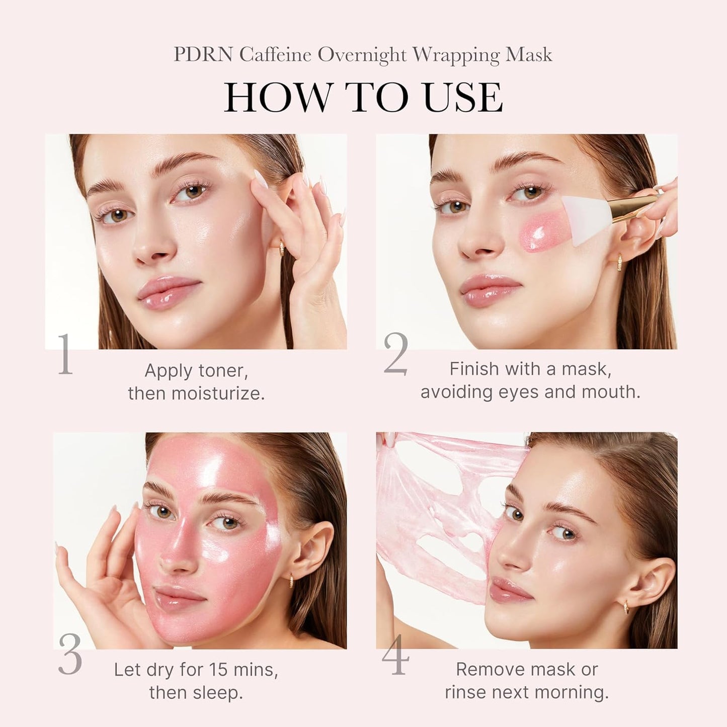 PDRN Pink Caffeine Night Wrapping Mask – Μάσκα Νύχτας “Glass Skin” με PDRN & Καφεΐνη για Σύσφιξη & Λάμψη