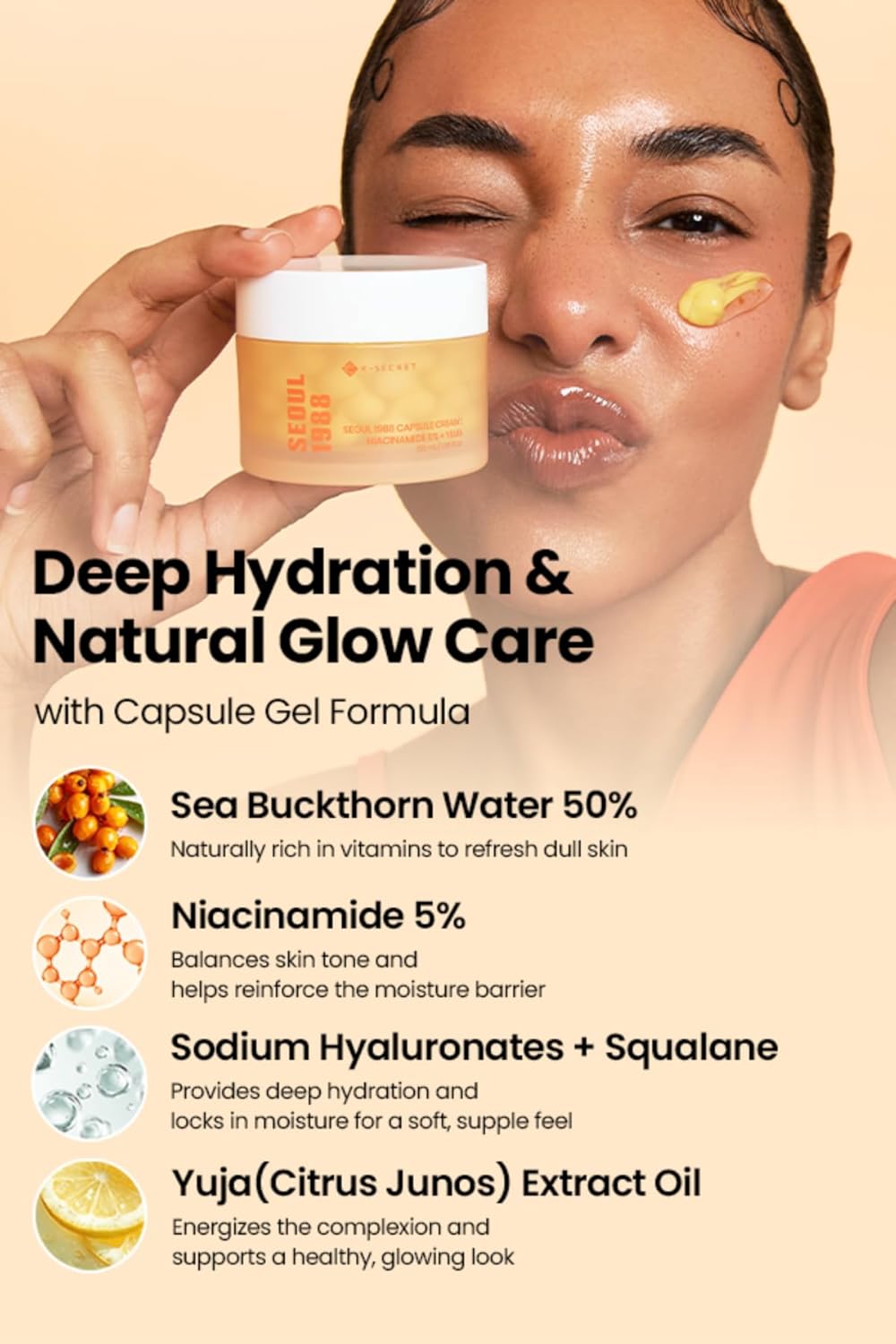 SEOUL 1988 Capsule Cream : Niacinamide 5% + Yuja - Κρέμα Ενυδάτωσης και Λάμψης