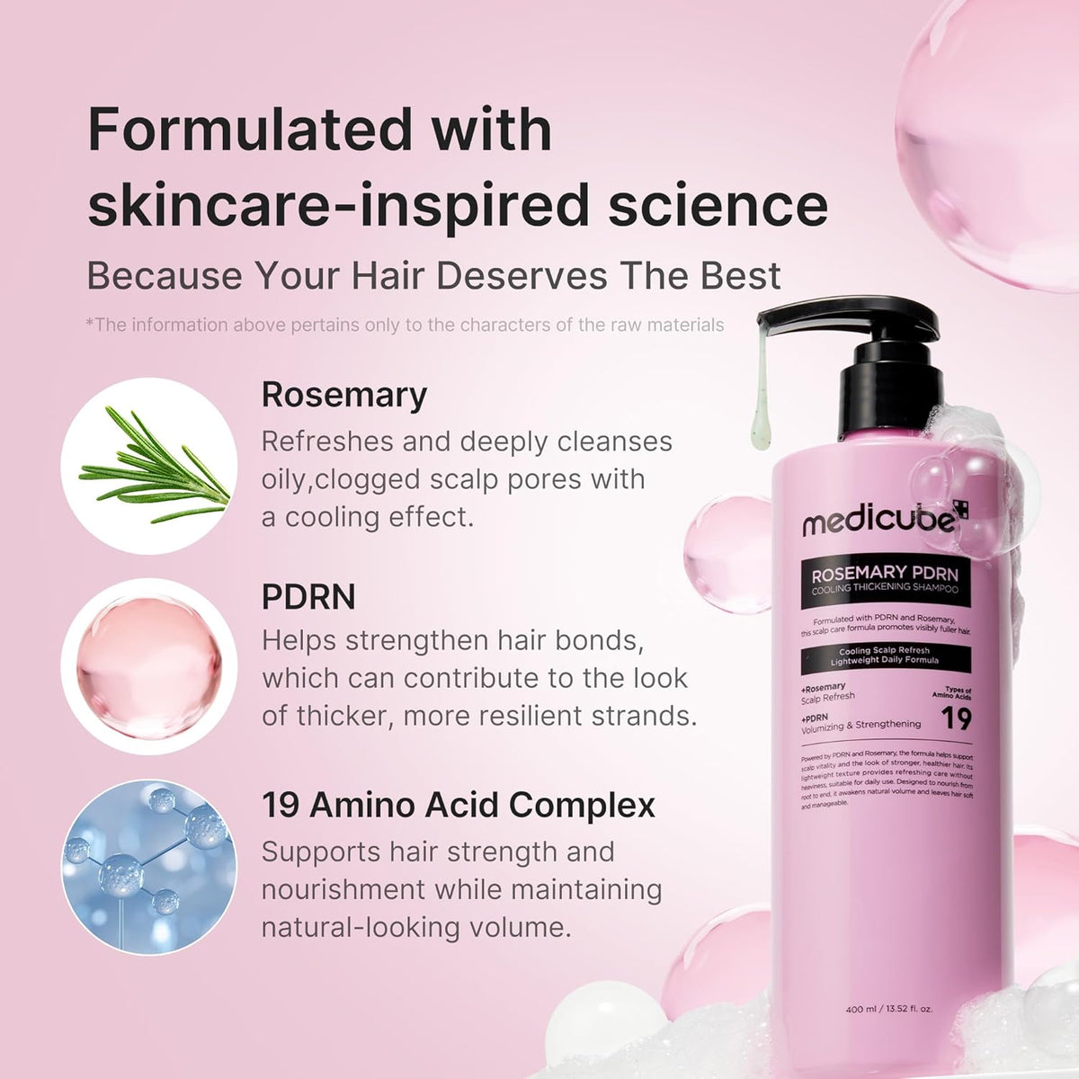 Rosemary PDRN Cooling Thickening Shampoo – Δροσιστικό Σαμπουάν για Όγκο & Πιο Πυκνή Όψη με Δενδρολίβανο & PDRN