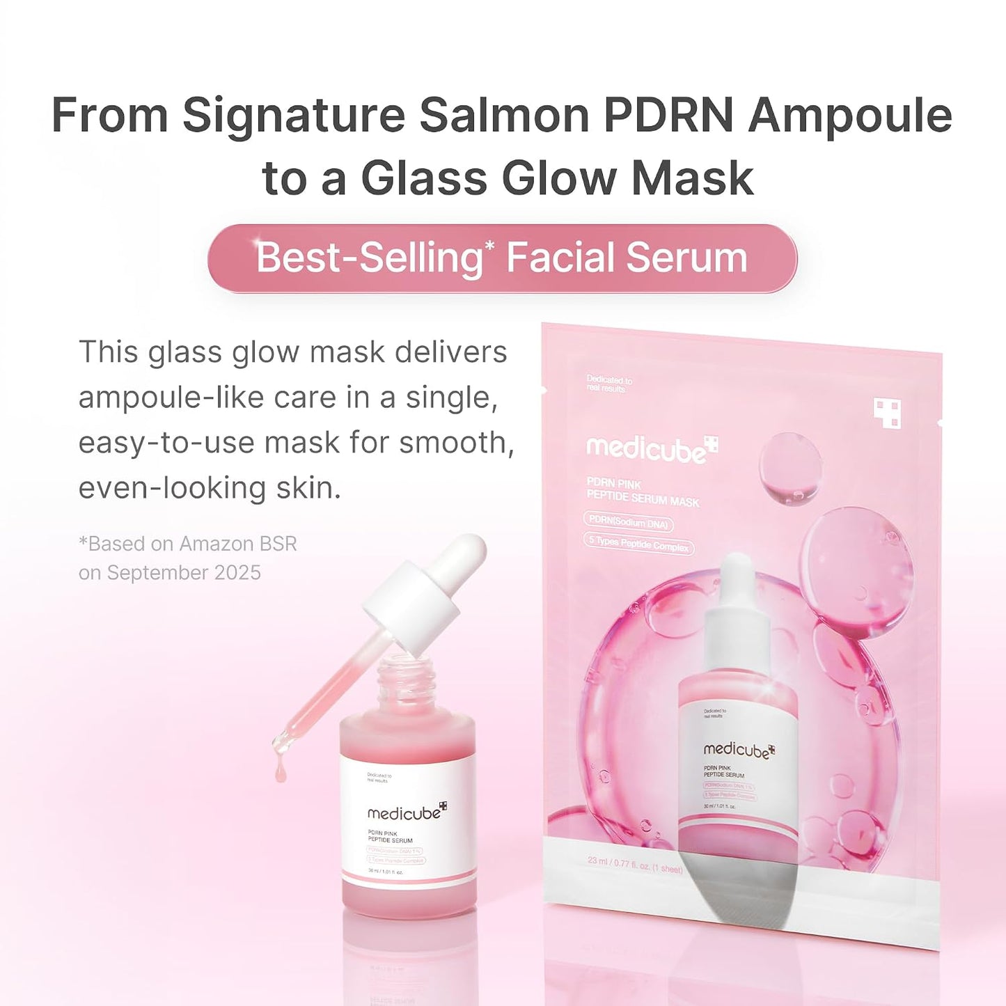 PDRN Pink Peptide Serum Mask – Ενυδατική Υφασμάτινη Μάσκα Λάμψης & Ελαστικότητας με PDRN & Πεπτίδια