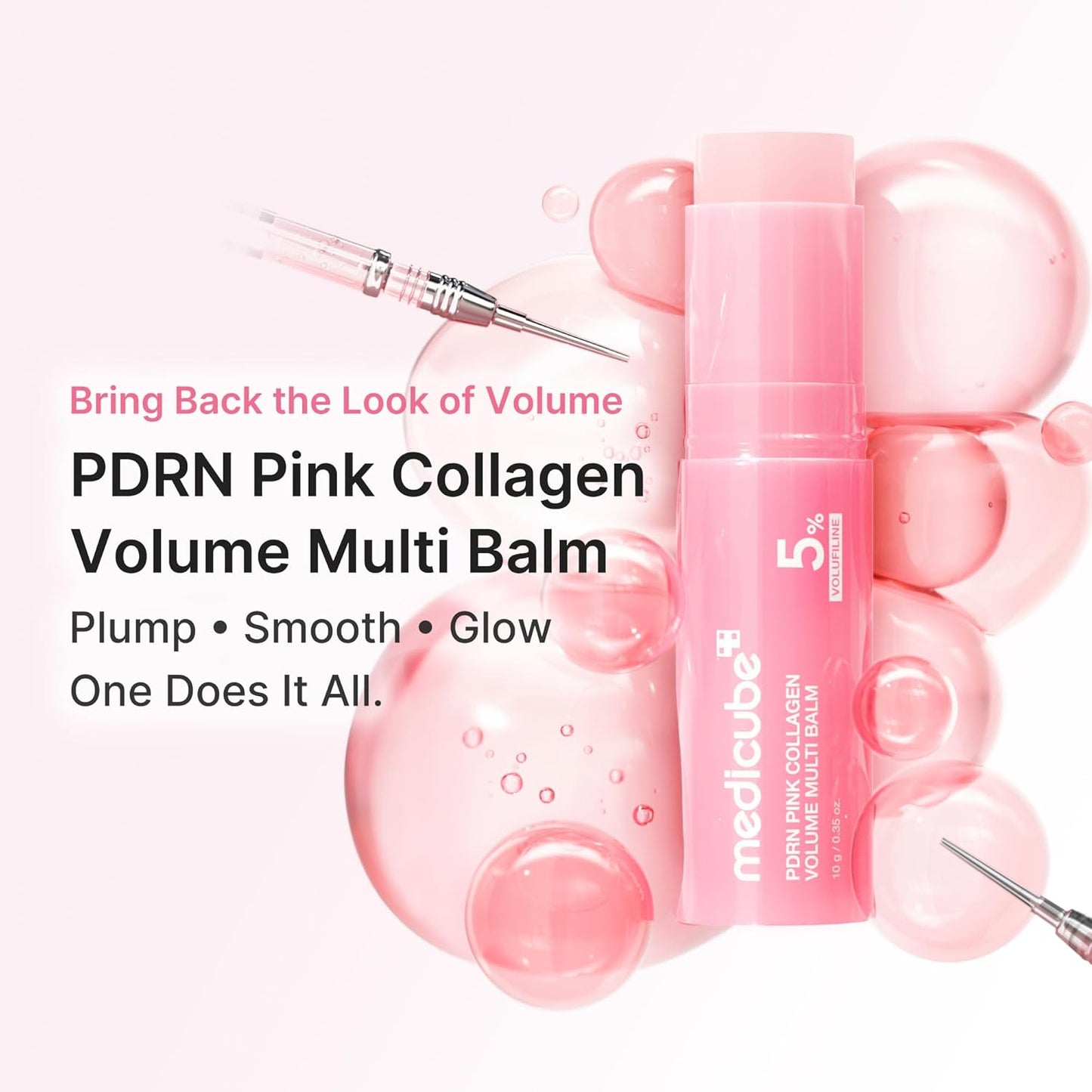 PDRN Pink Collagen Volume Multi Balm Stick - Πολυχρηστικό Balm Stick για Λάμψη, Σύσφιξη & Όγκο
