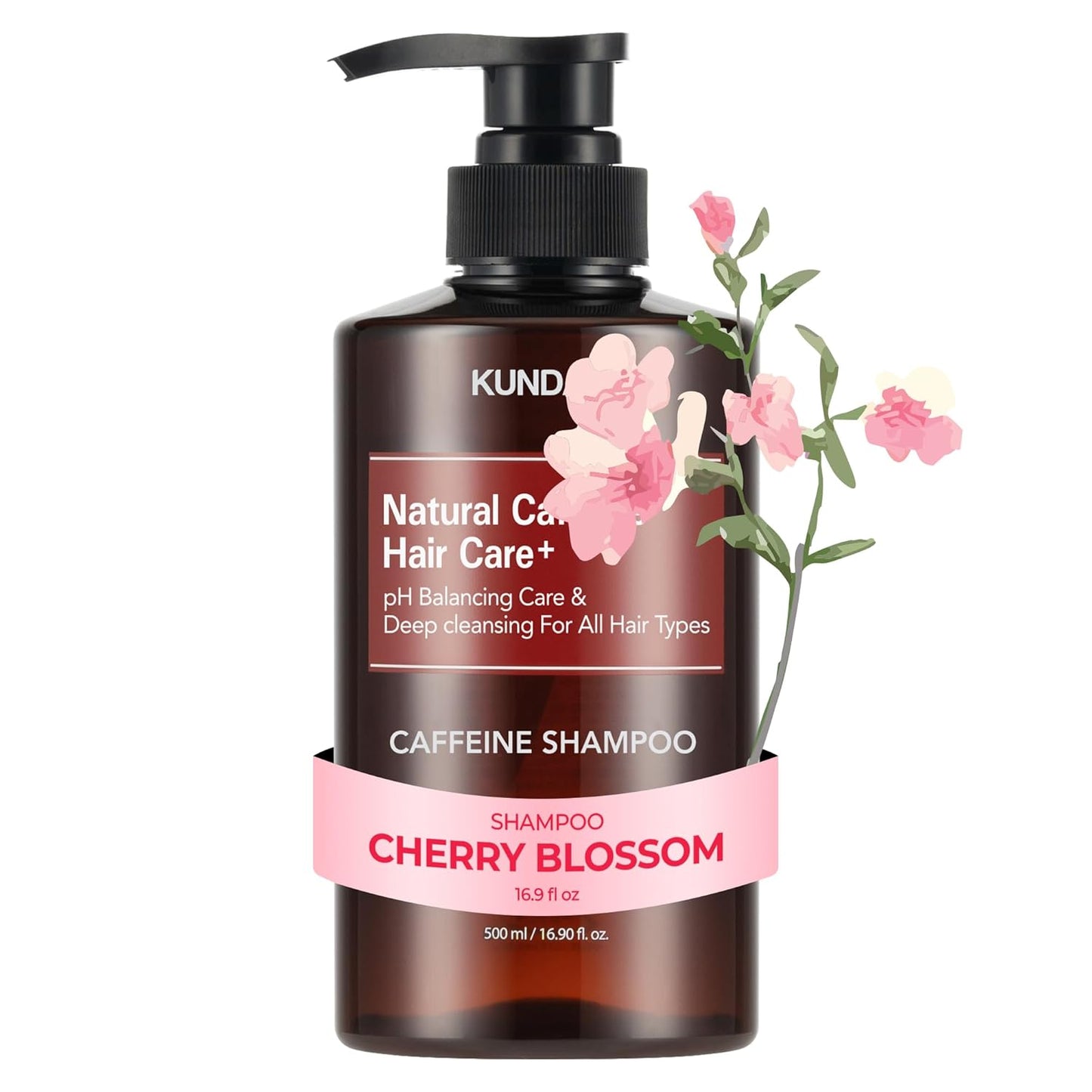 Caffeine Shampoo Cherry Blossom – Σαμπουάν με Καφεΐνη για Τόνωση, Όγκο & Ενδυνάμωση Μαλλιών
