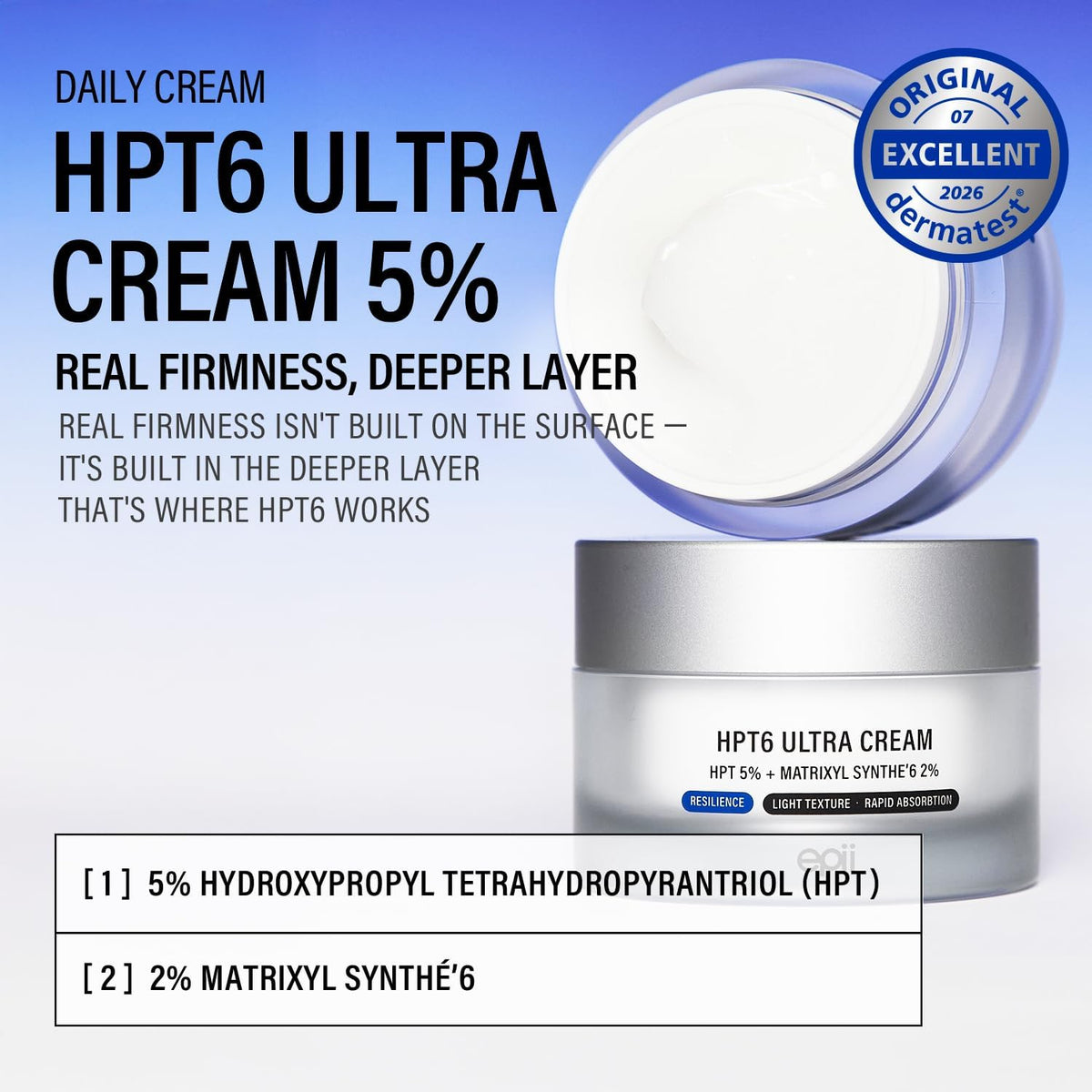 HPT6 Ultra Cream 5% – Συσφικτική & Plumping Κρέμα με 5% HPT και 2% Matrixyl Synthé’6 για Ρυτίδες & Ελαστικότητα