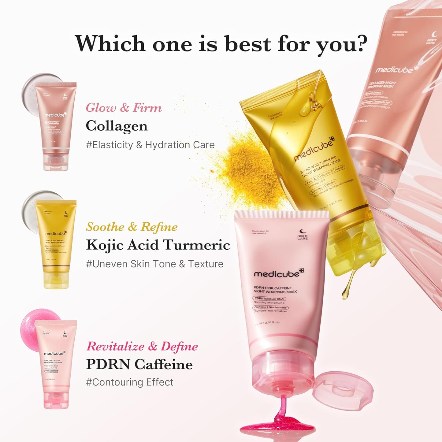 PDRN Pink Caffeine Night Wrapping Mask – Μάσκα Νύχτας “Glass Skin” με PDRN & Καφεΐνη για Σύσφιξη & Λάμψη