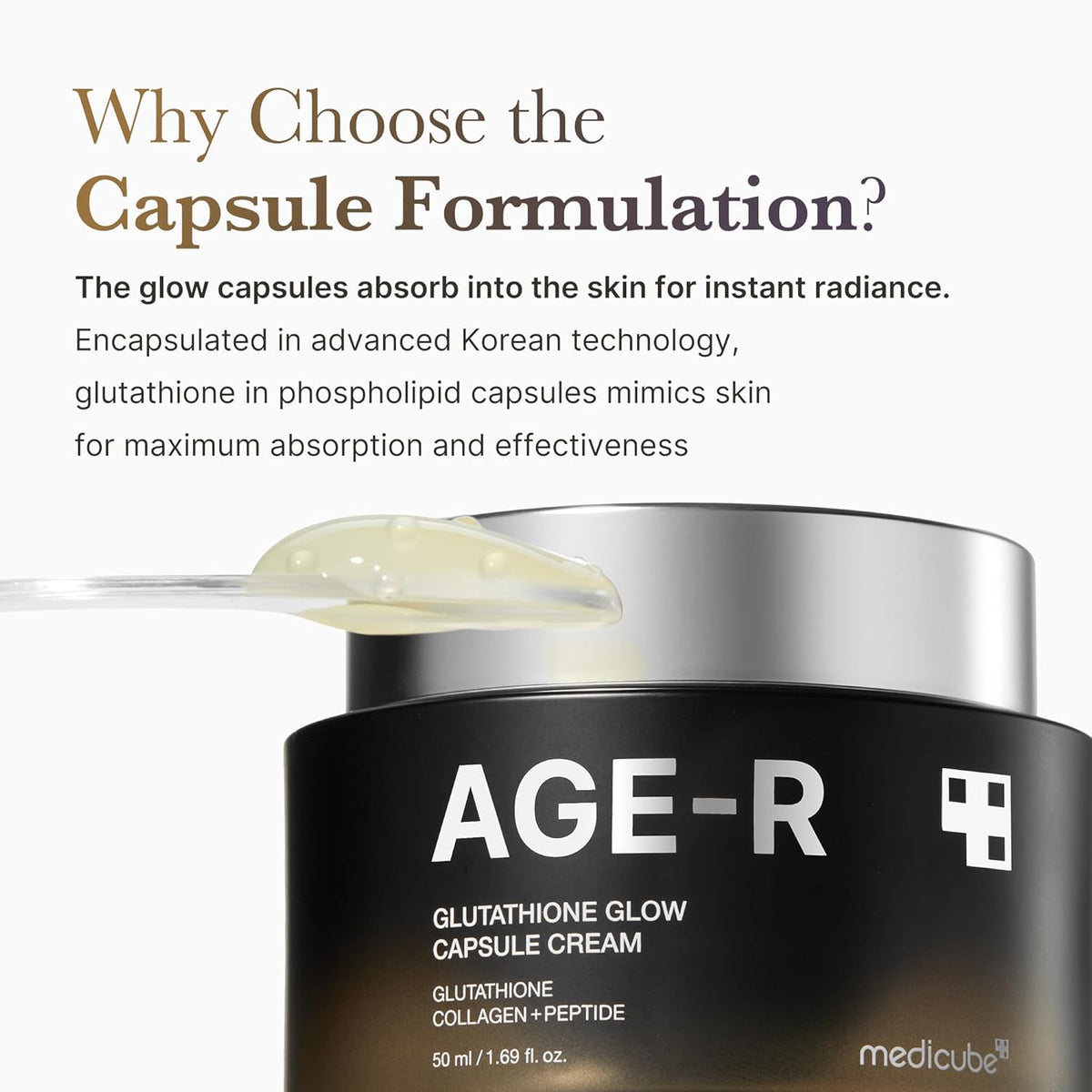 AGE-R Glutathione Glow Capsule Cream - Κρέμα Λάμψης με κάψουλες Γλουταθειόνης