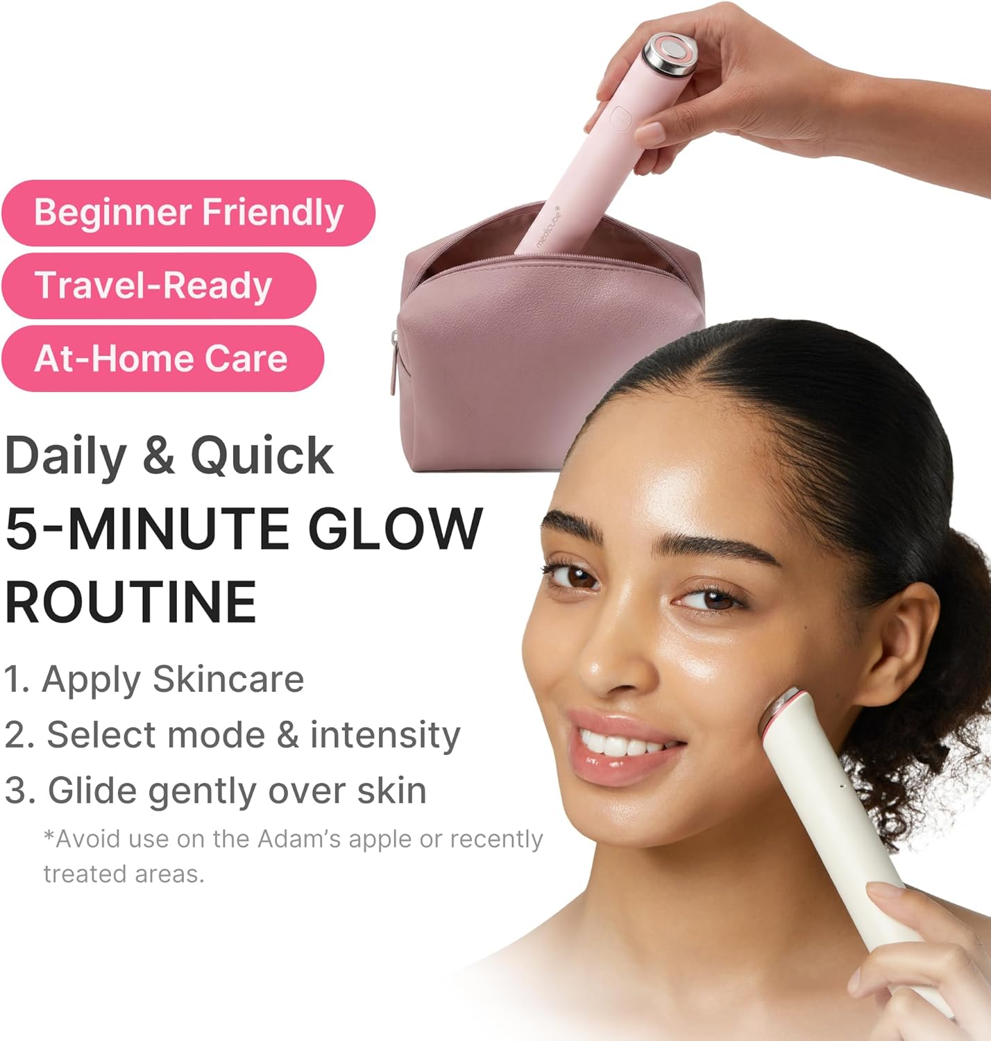 AGE-R Booster Pro Mini Plus Beige – Φορητή Συσκευή Ενίσχυσης Απορρόφησης & Λάμψης με LED & Microcurrent