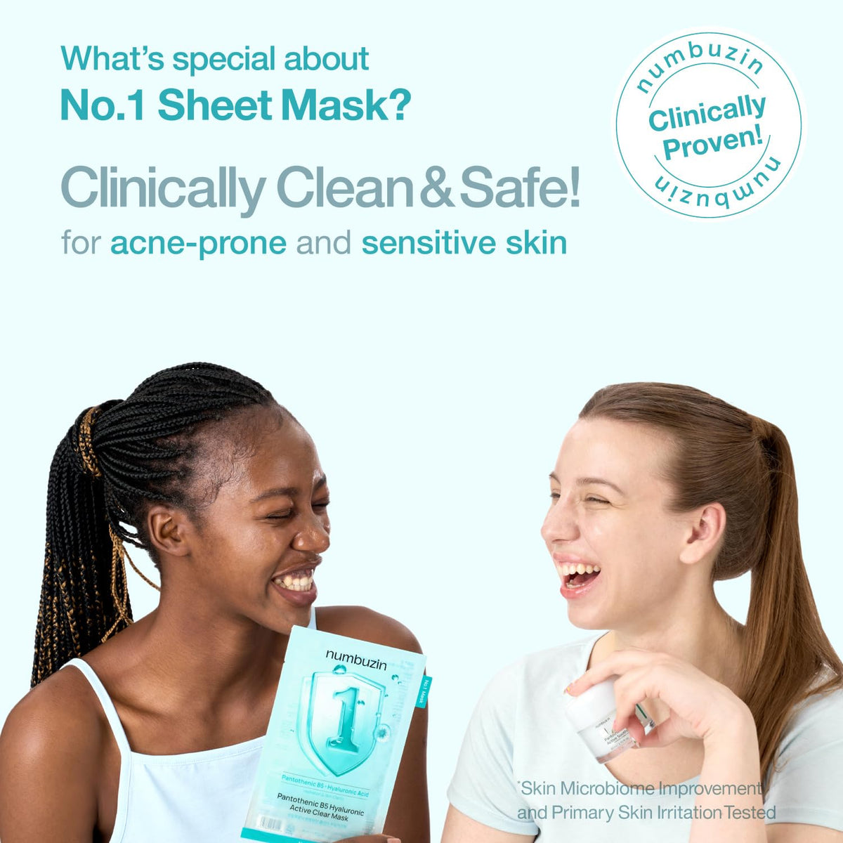 No.1 Pantothenic B5 Hyaluronic Active Clear Mask – Καταπραϋντική Μάσκα Προσώπου για Ατέλειες & Ενυδάτωση με B5 και Υαλουρονικό Οξύ