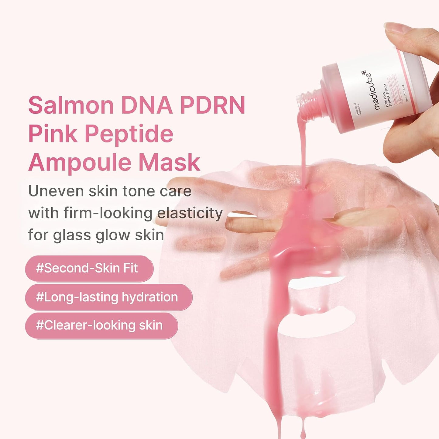 PDRN Pink Peptide Serum Mask – Ενυδατική Υφασμάτινη Μάσκα Λάμψης & Ελαστικότητας με PDRN & Πεπτίδια