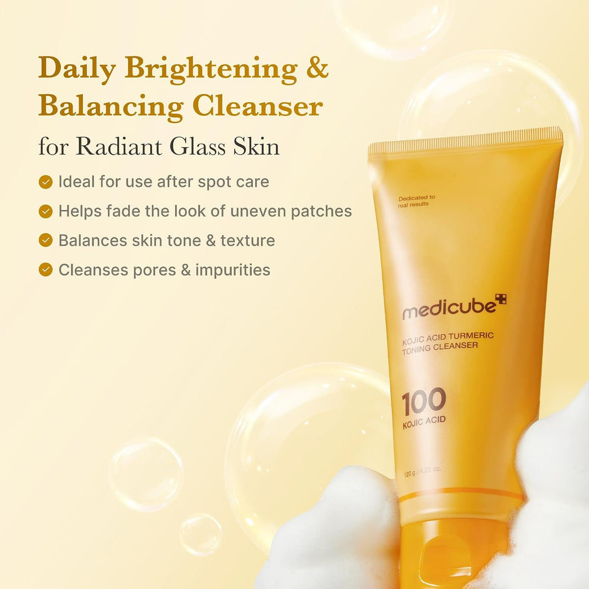 Kojic Acid Turmeric Toning Cleanser – Καθαριστικό Προσώπου Λάμψης & Ομοιόμορφου Τόνου με Κοτζικό Οξύ & Κουρκουμά
