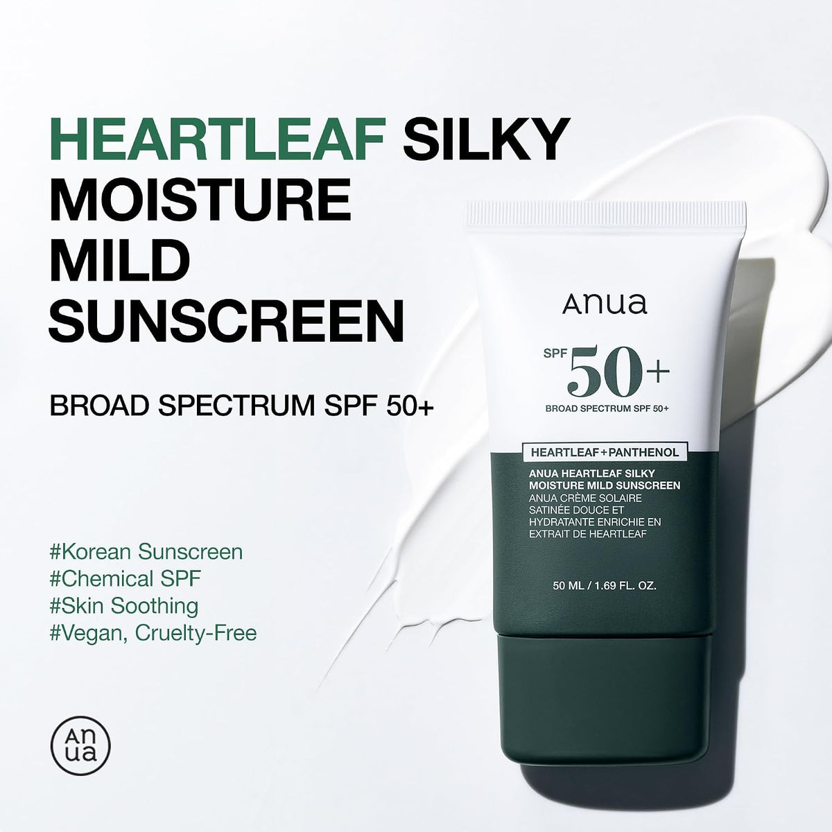 Heartleaf Silky Moisture Sun Cream SPF50+/PA++++
