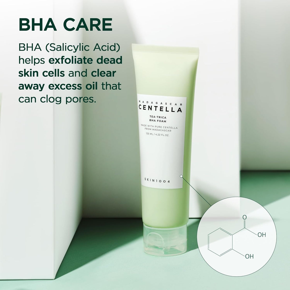 Madagascar Centella Tea Trica BHA Foam - Αφρός καθαρισμού για δέρμα με ακμή