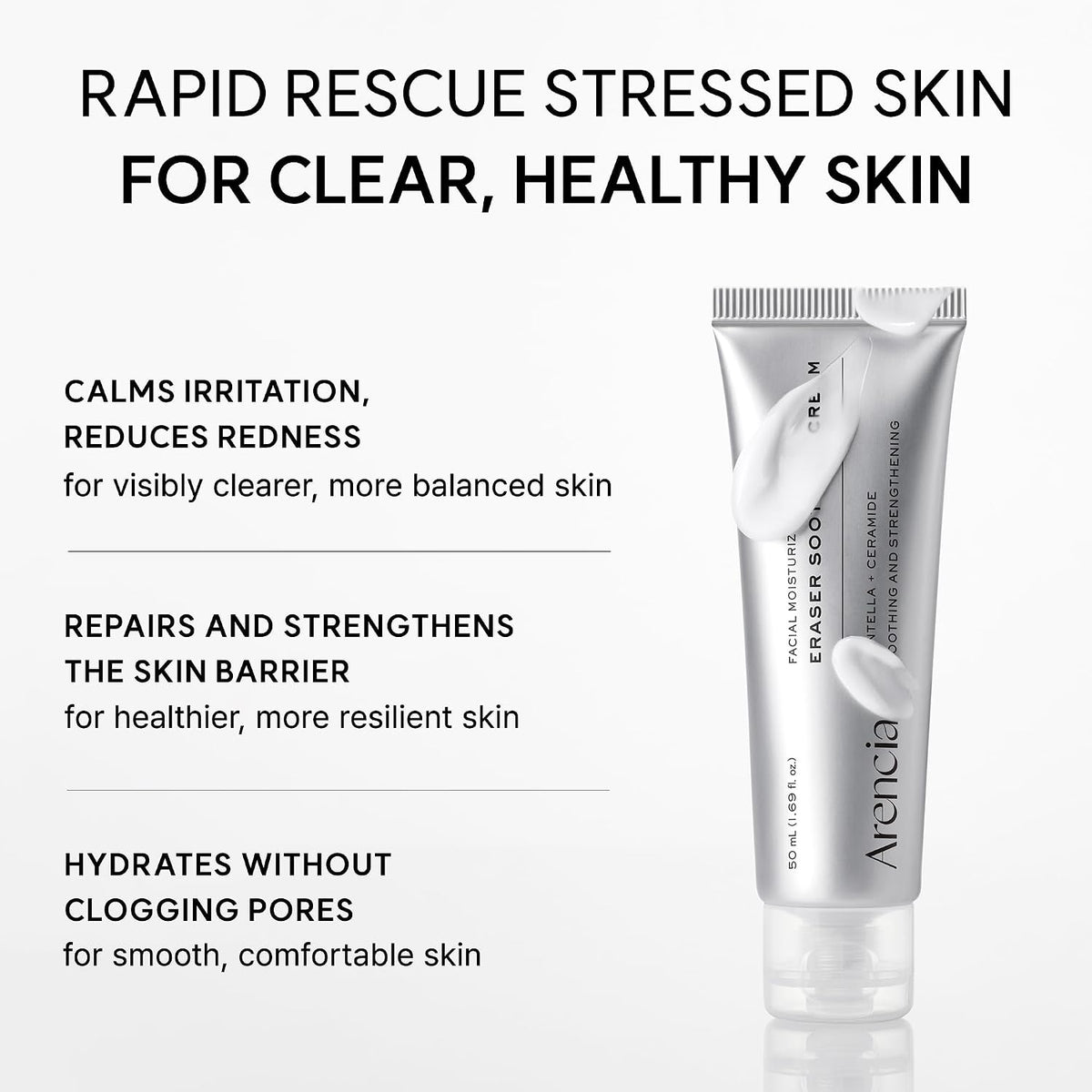 Eraser Soothing Cream – Καταπραϋντική Κρέμα Προσώπου για Ενυδάτωση & Ενίσχυση του Επιδερμικού Φραγμού με Centella & Ceramides