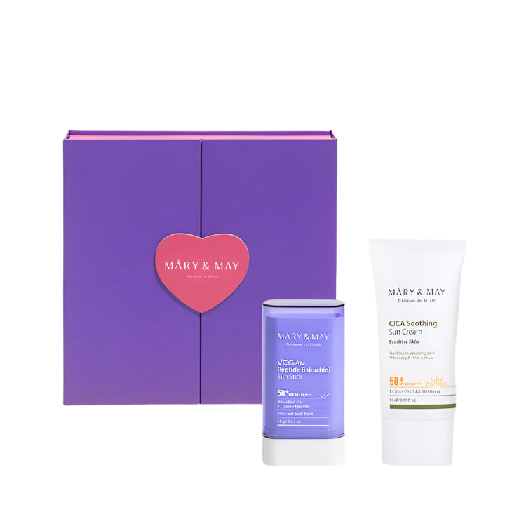 CICA Soothing Sun Cream+Vegan Peptide Bakuchiol Sun Stick Duo Set