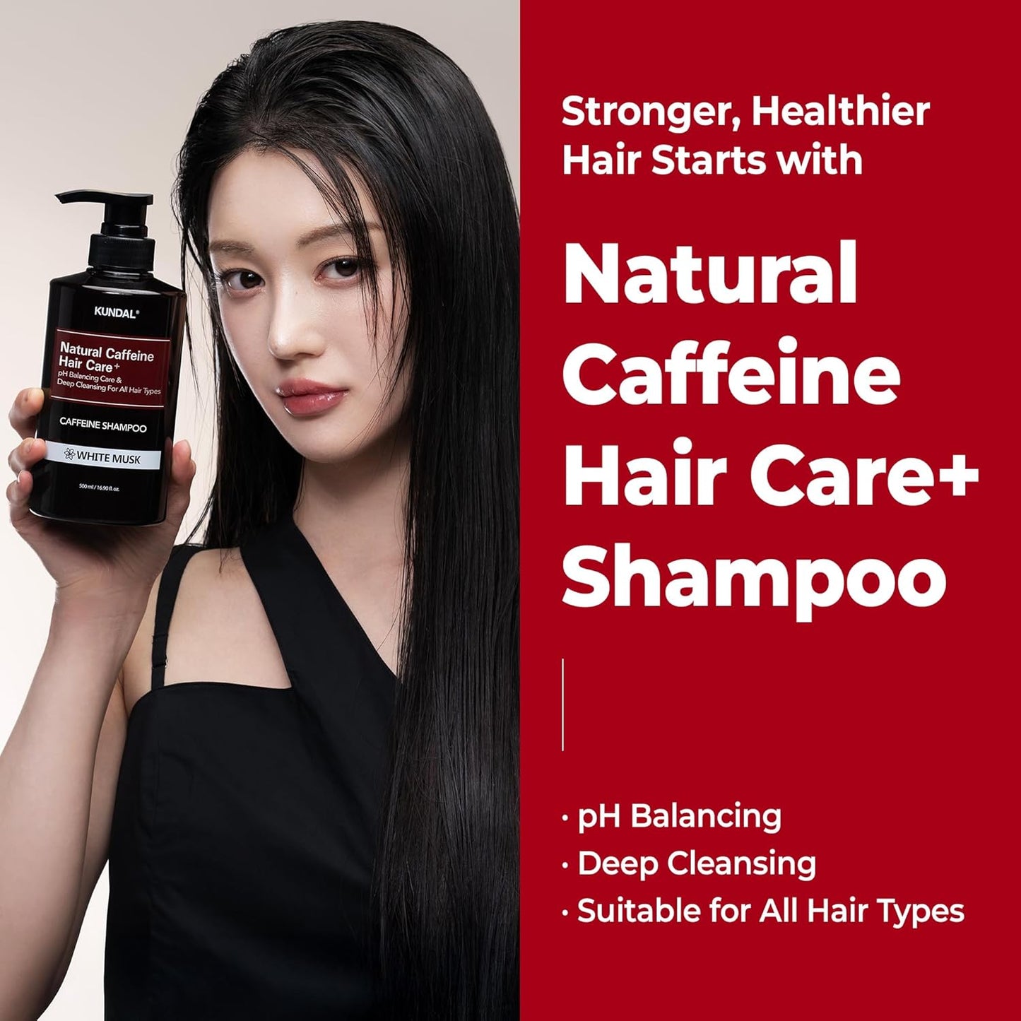 Caffeine Shampoo White Musk – Σαμπουάν με Καφεΐνη για Τόνωση, Όγκο & Ενδυνάμωση Μαλλιών