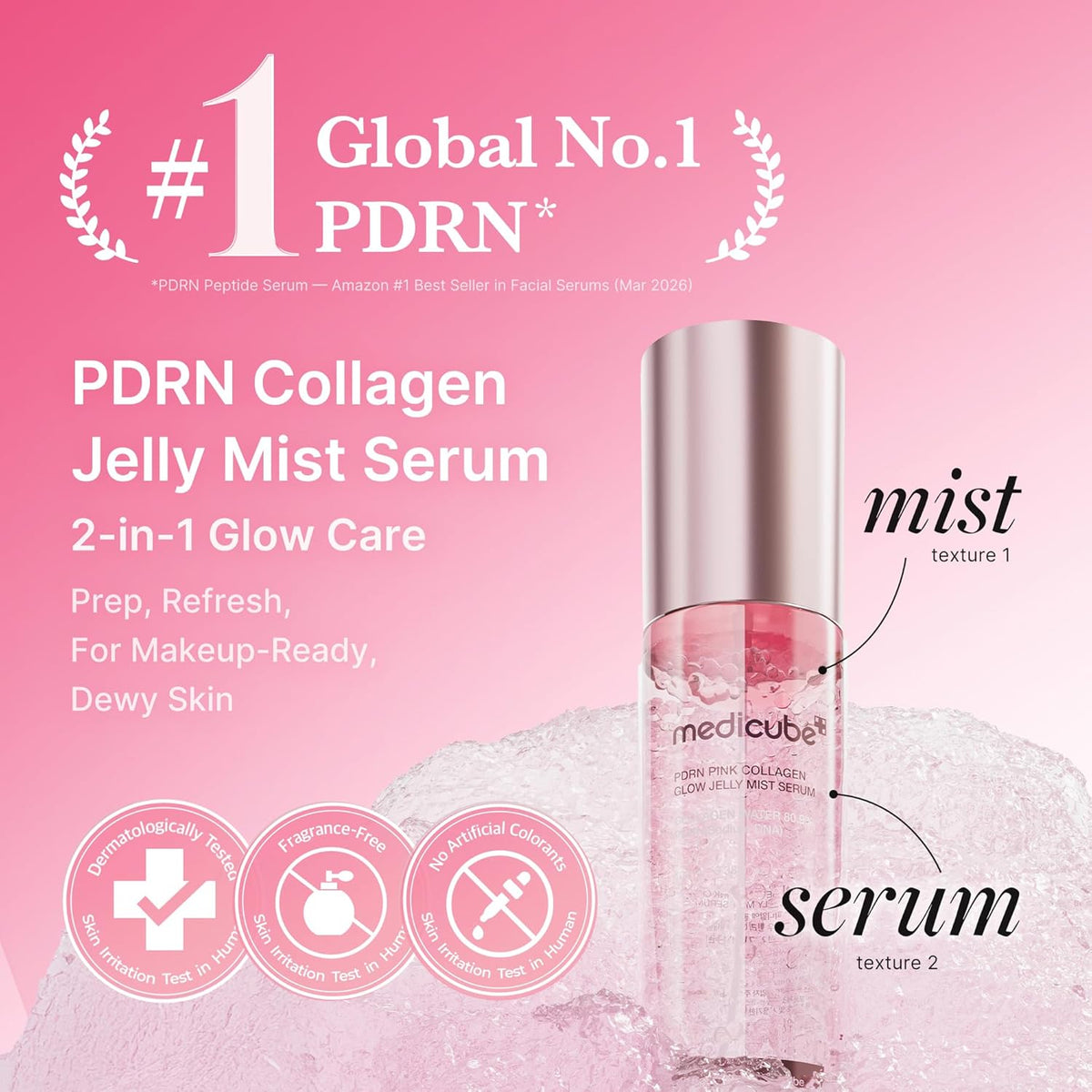 PDRN Pink Collagen Glow Jelly Mist Serum – Serum Mist Προσώπου με PDRN & Κολλαγόνο