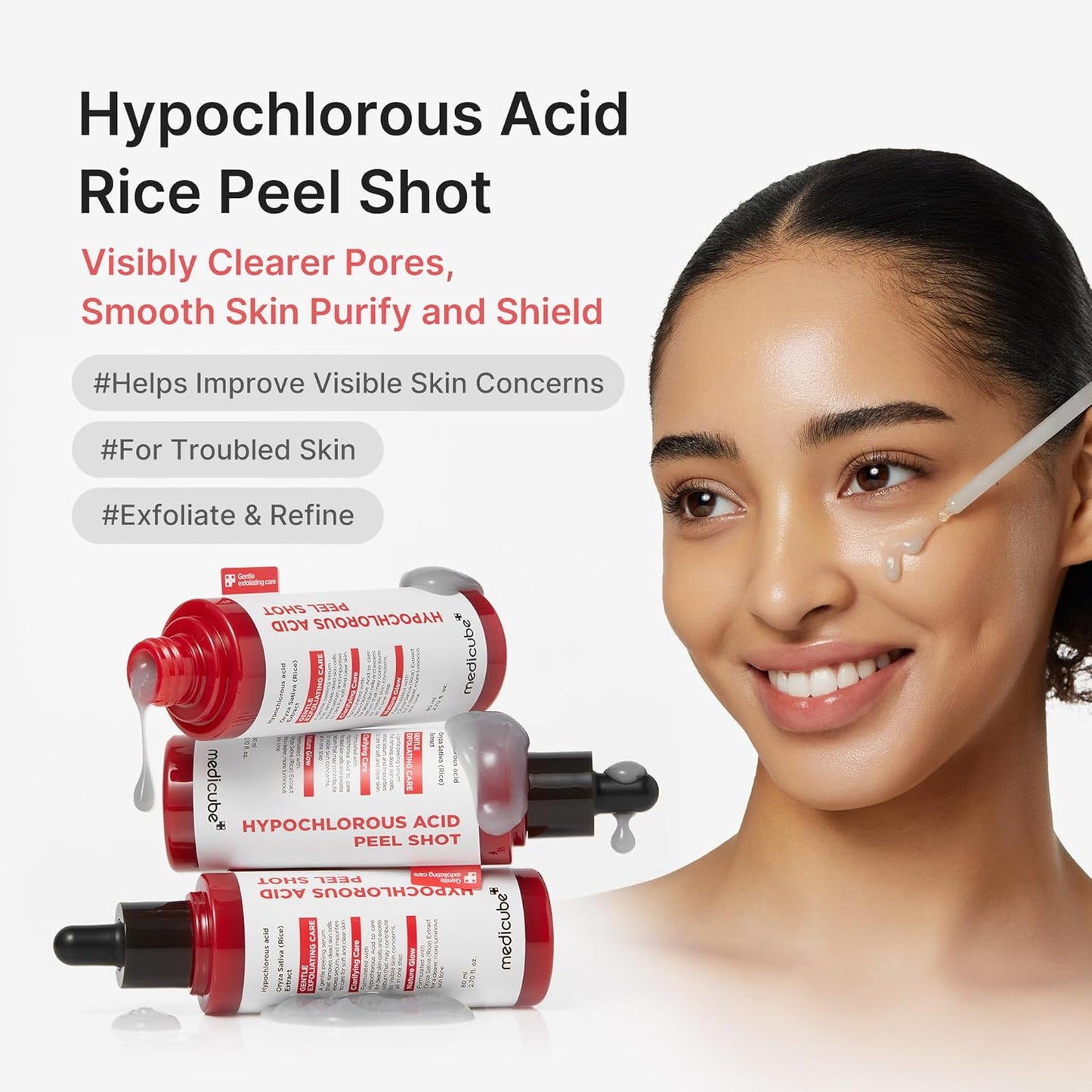 Hypochlorous Acid Peel Shot – Ήπιο Peeling Serum με HOCl & Εκχύλισμα Ρυζιού