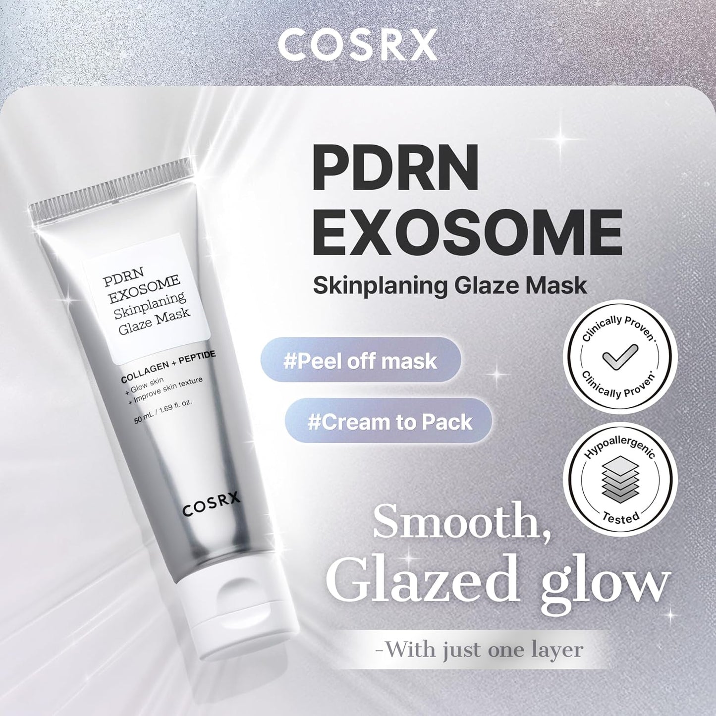 PDRN EXOSOME Skinplaning Glaze Mask - Peel-Off Μάσκα Λάμψης & Σύσφιξης