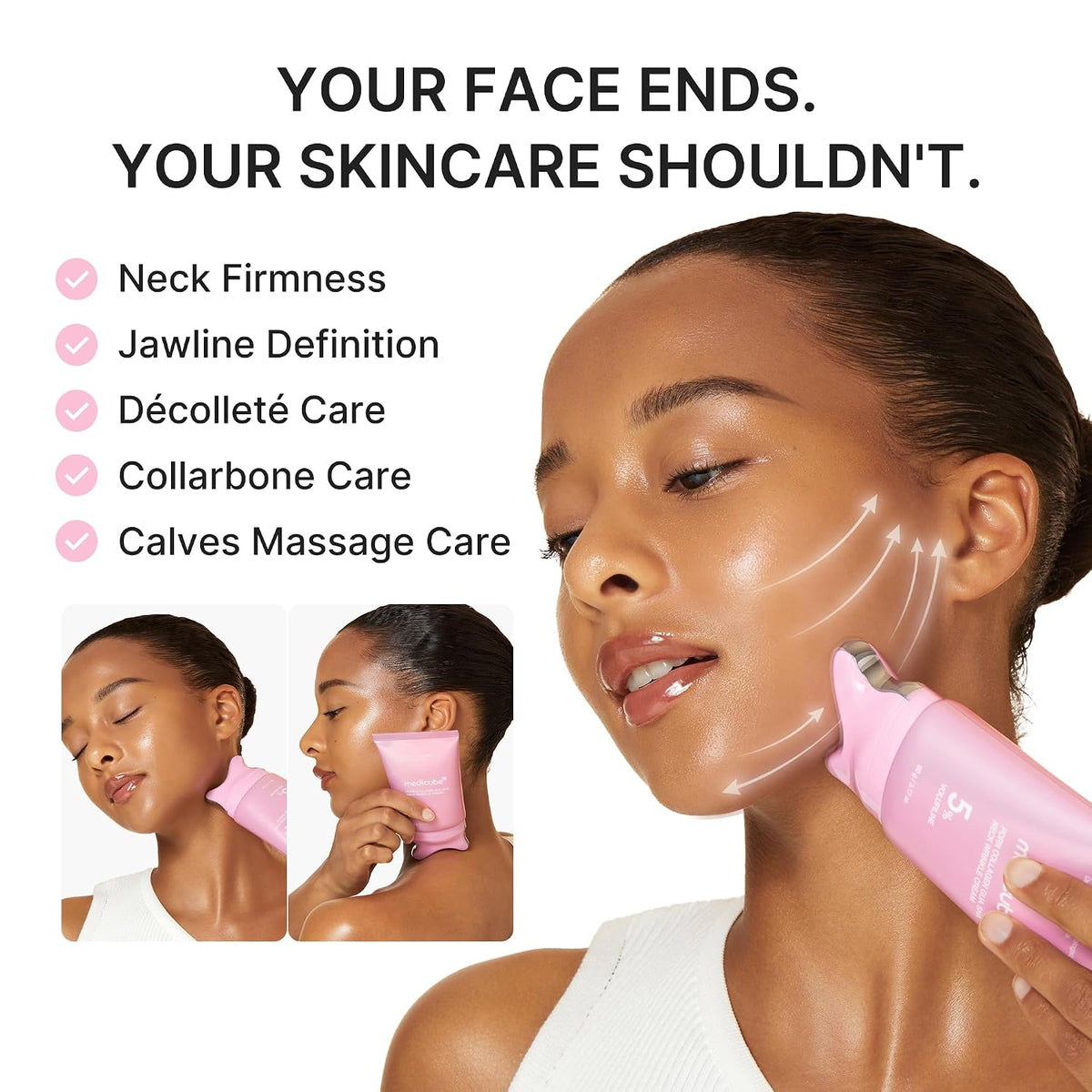 PDRN Collagen Gua Sha Neck Wrinkle Cream – Συσφικτική Κρέμα Λαιμού & Ντεκολτέ με Gua Sha, PDRN, 5% Volufiline & Κολλαγόνο