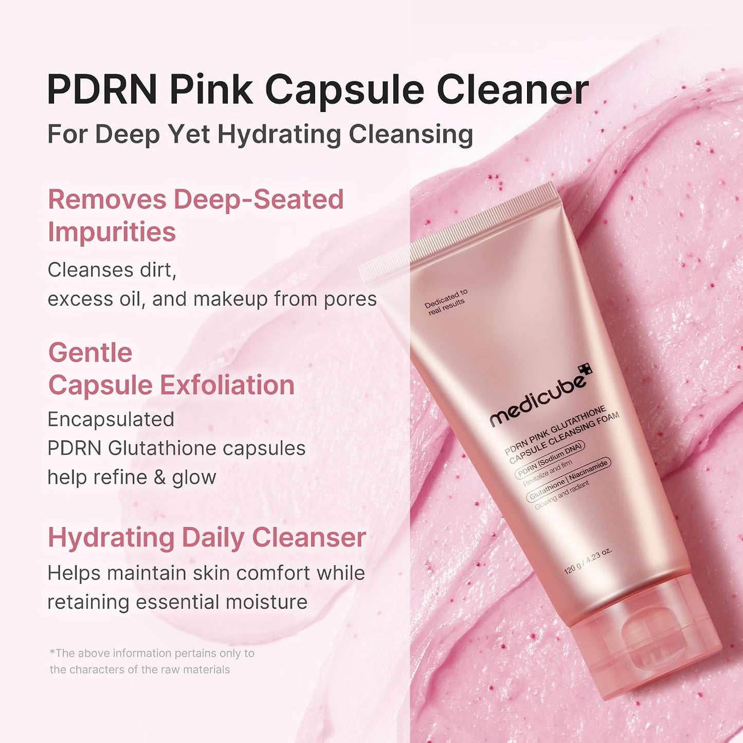 PDRN Pink Glutathione Capsule Cleansing Foam – Αφρός Καθαρισμού Λάμψης & Ενυδάτωσης με PDRN, Γλουταθειόνη & Κολλαγόνο