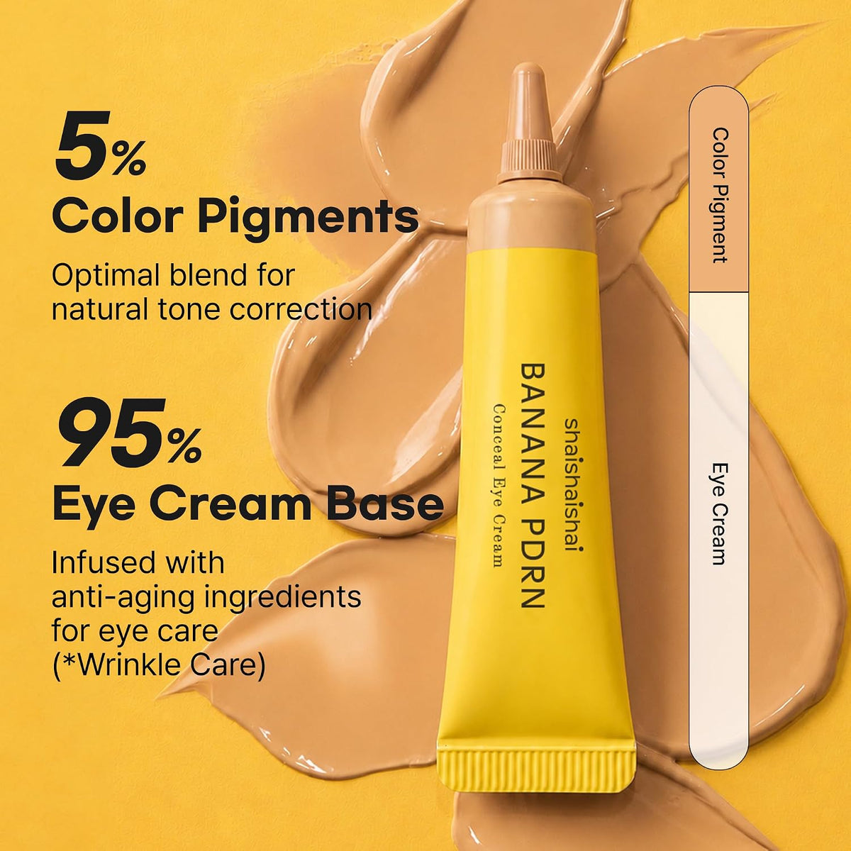 BANANA PDRN Conceal Eye Cream CARAMEL – Κρέμα Ματιών & Concealer 2-σε-1 για Μαύρους Κύκλους