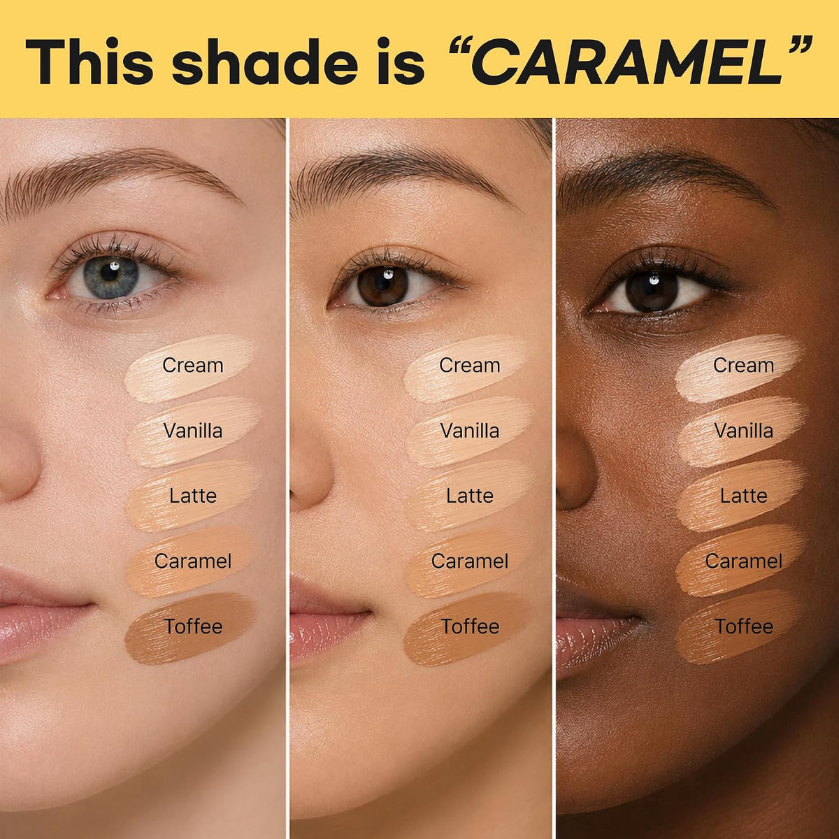 BANANA PDRN Conceal Eye Cream CARAMEL – Κρέμα Ματιών & Concealer 2-σε-1 για Μαύρους Κύκλους