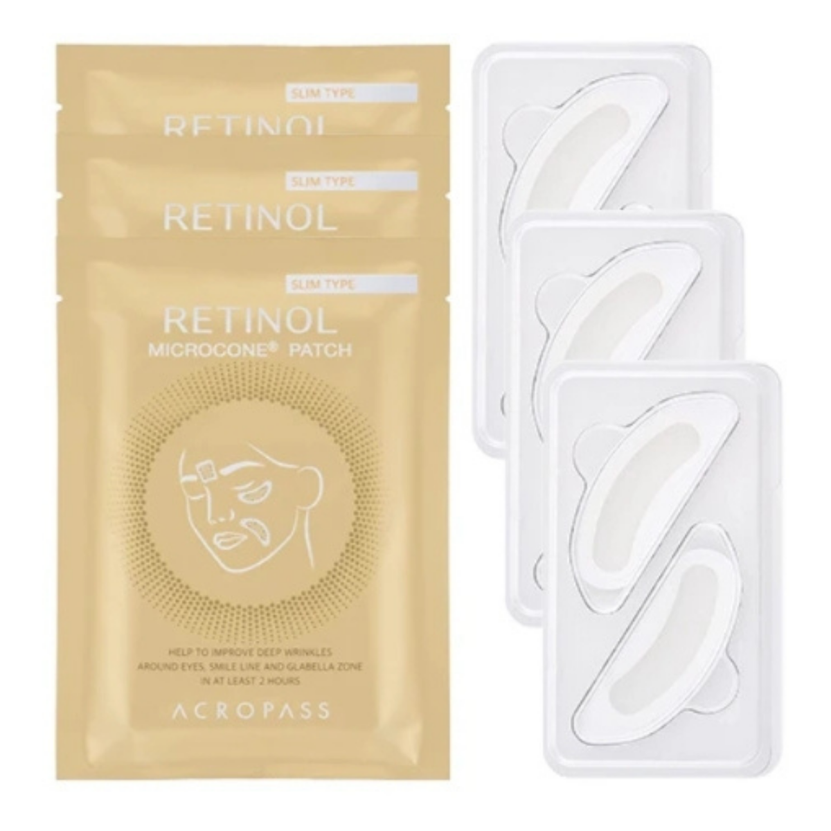 Retinol Microcone Patch Slim Type – Microcone Patches με Ρετινόλη & Υαλουρονικό για Ρυτίδες