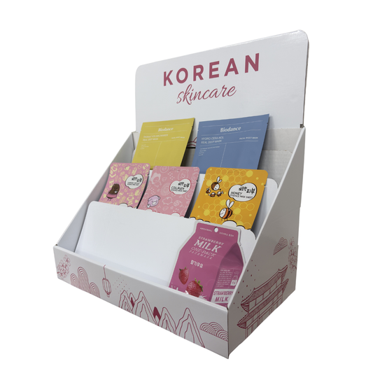 Χάρτινο Eπιτραπέζιο Stand για Sheet Masks- Korean Skincare