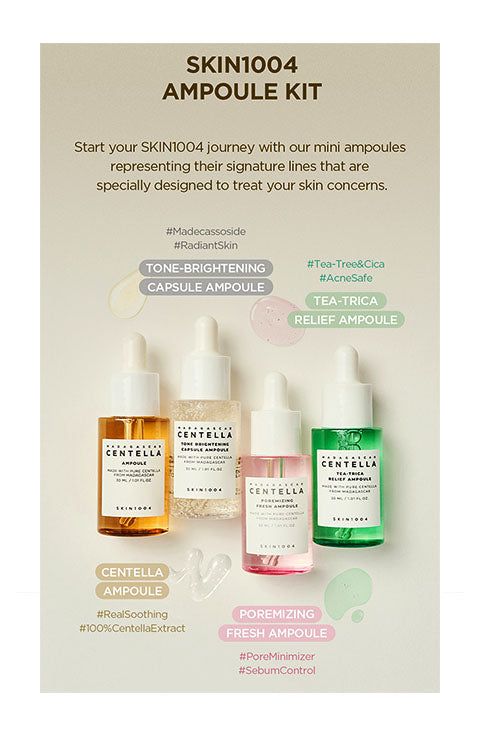 Madagascar Centella Ampoule Kit - Σετ 4 μίνι αμπούλες για πολυλειτουργική χρήση