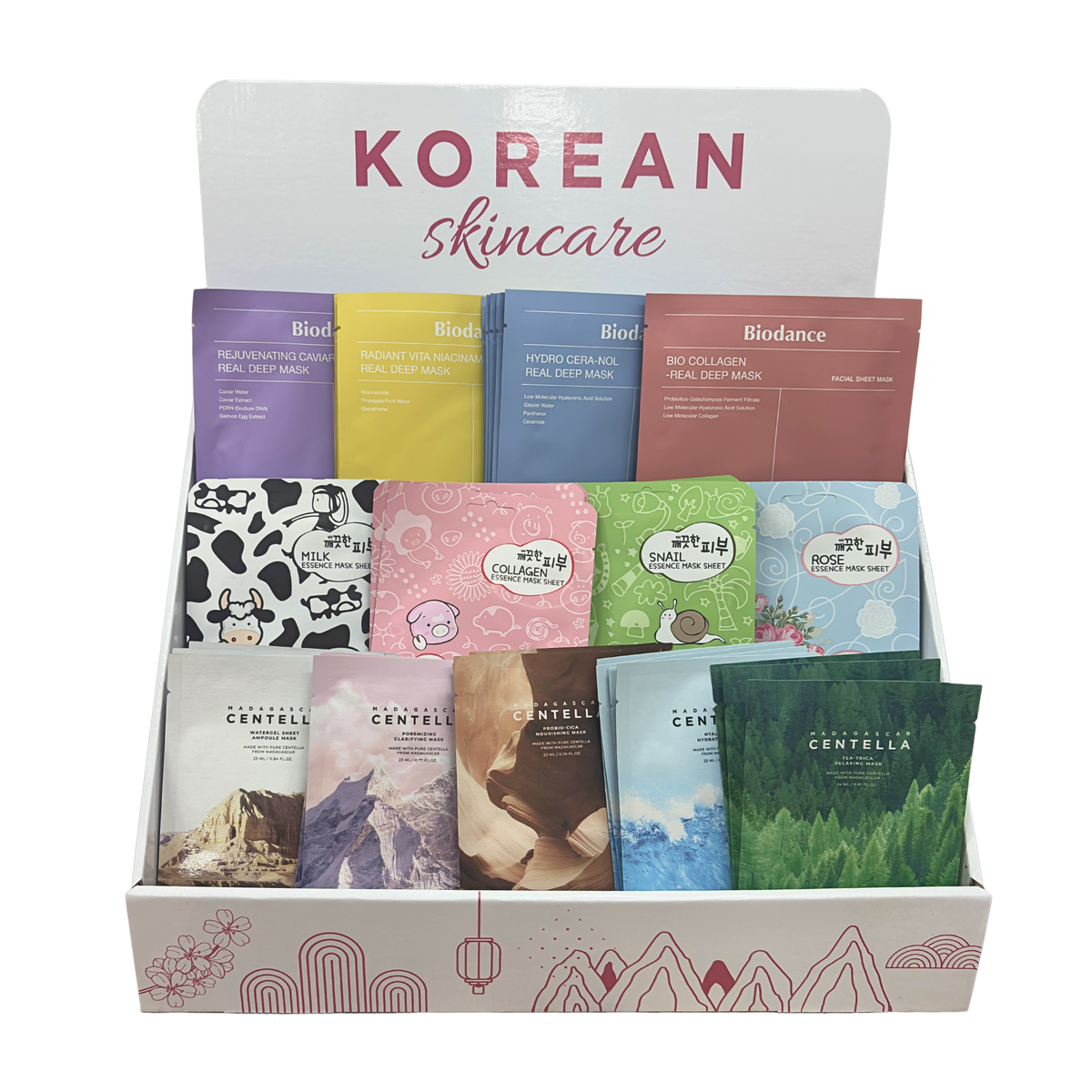 Χάρτινο Eπιτραπέζιο Stand για Sheet Masks- Korean Skincare