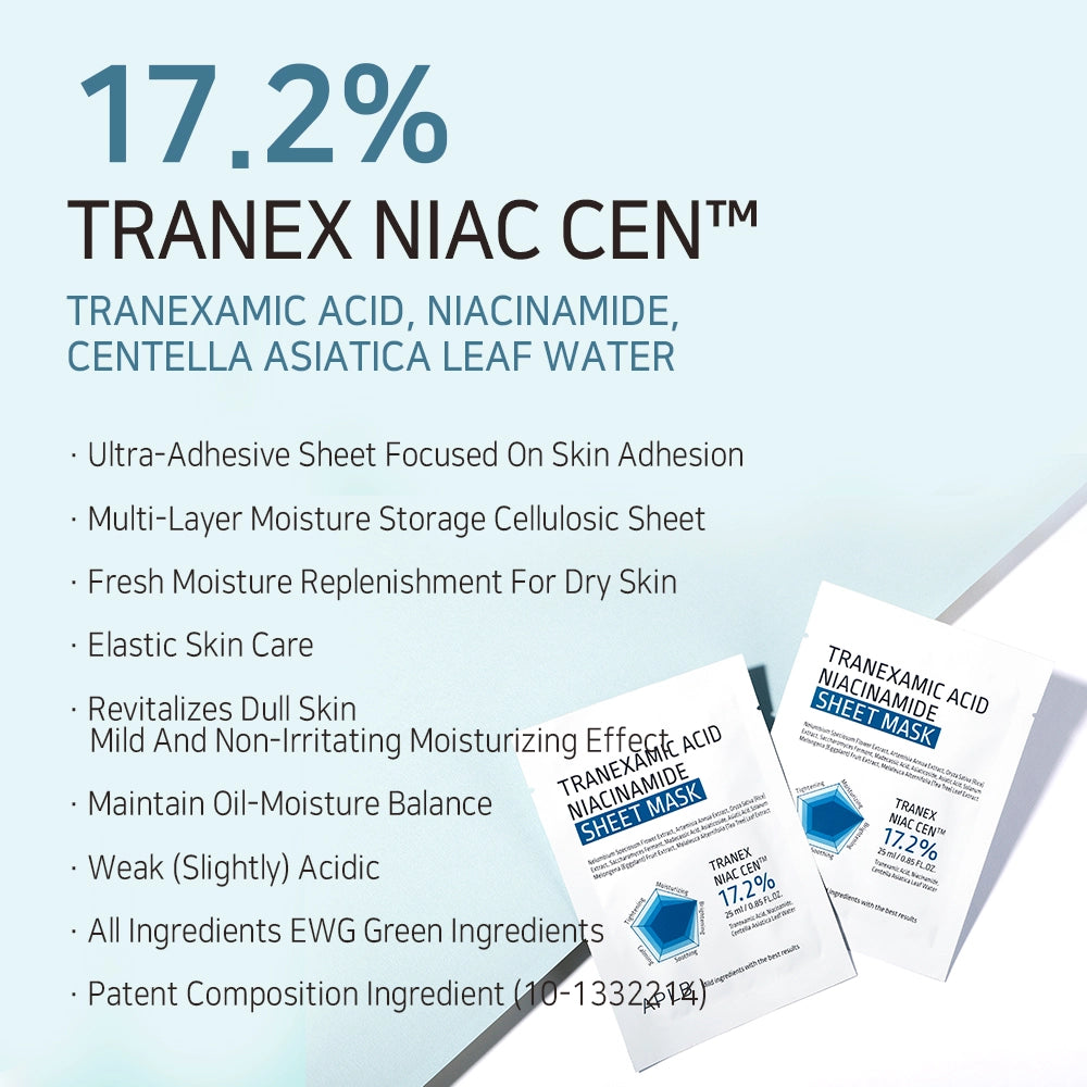 Tranexamic Acid Niacinamide Sheet Mask - Μάσκα Προσώπου για Λάμψη & Ομοιόμορφο Τόνο
