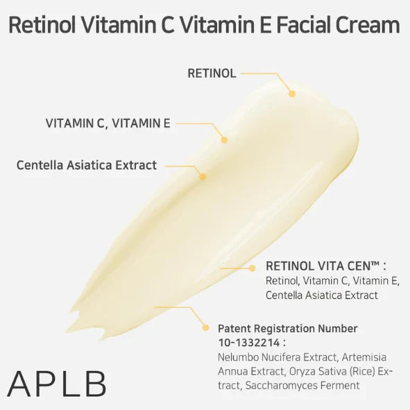 Retinol Vitamin C Vitamin E Facial Cream – Κρέμα Αναζωογόνησης & Αντιγήρανσης