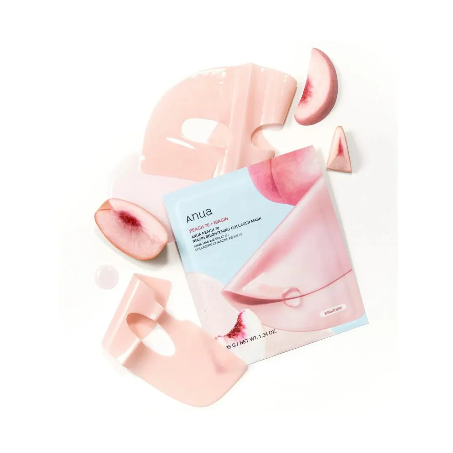 Peach 70 Niacin Brightening Collagen Mask - Ολονύκτια μάσκα gel για σύσφιξη και λάμψη